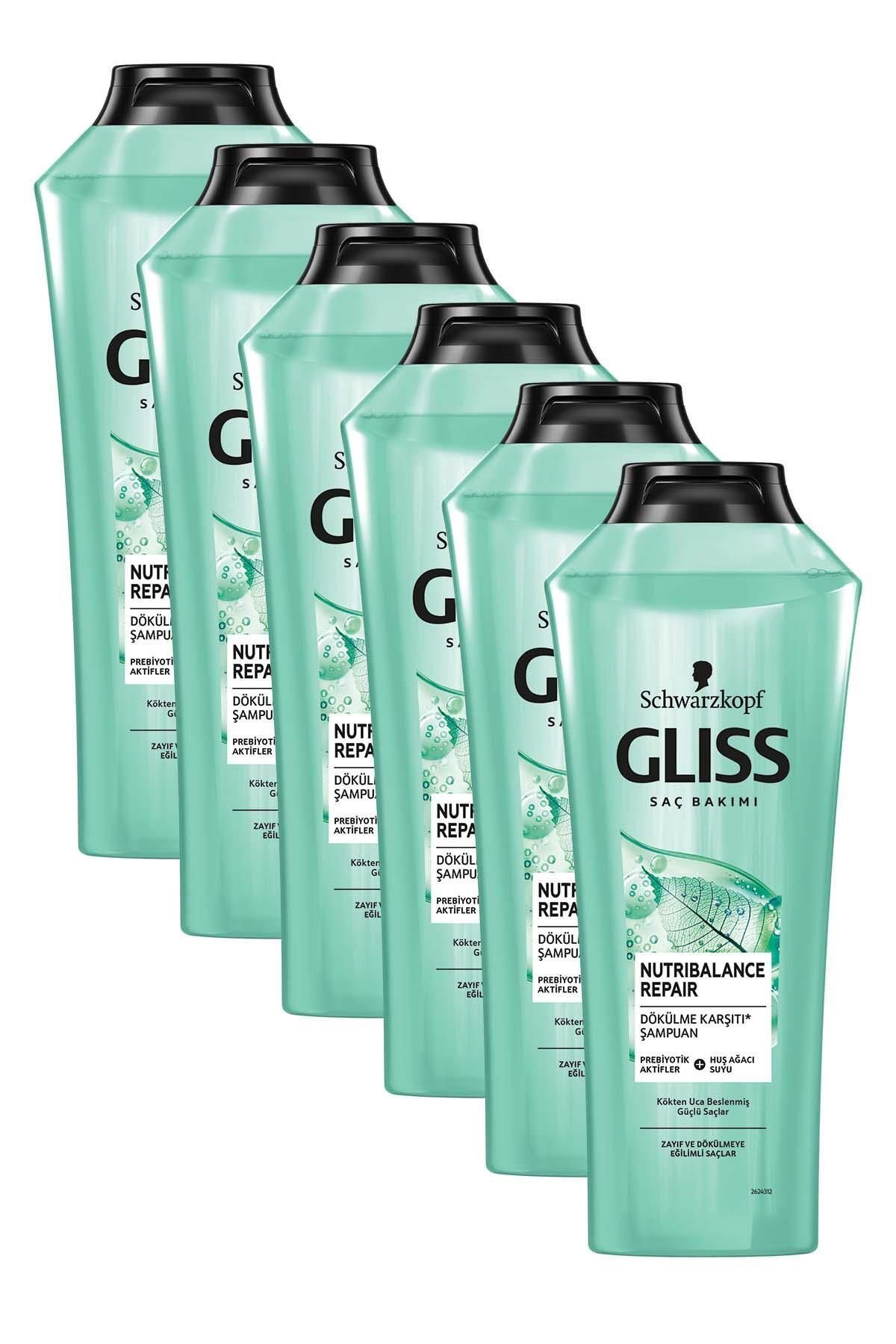 Gliss شامپو ضد ریزش مو Nutribalant Repair با حجم 360 میلی لیتر 6 عدد