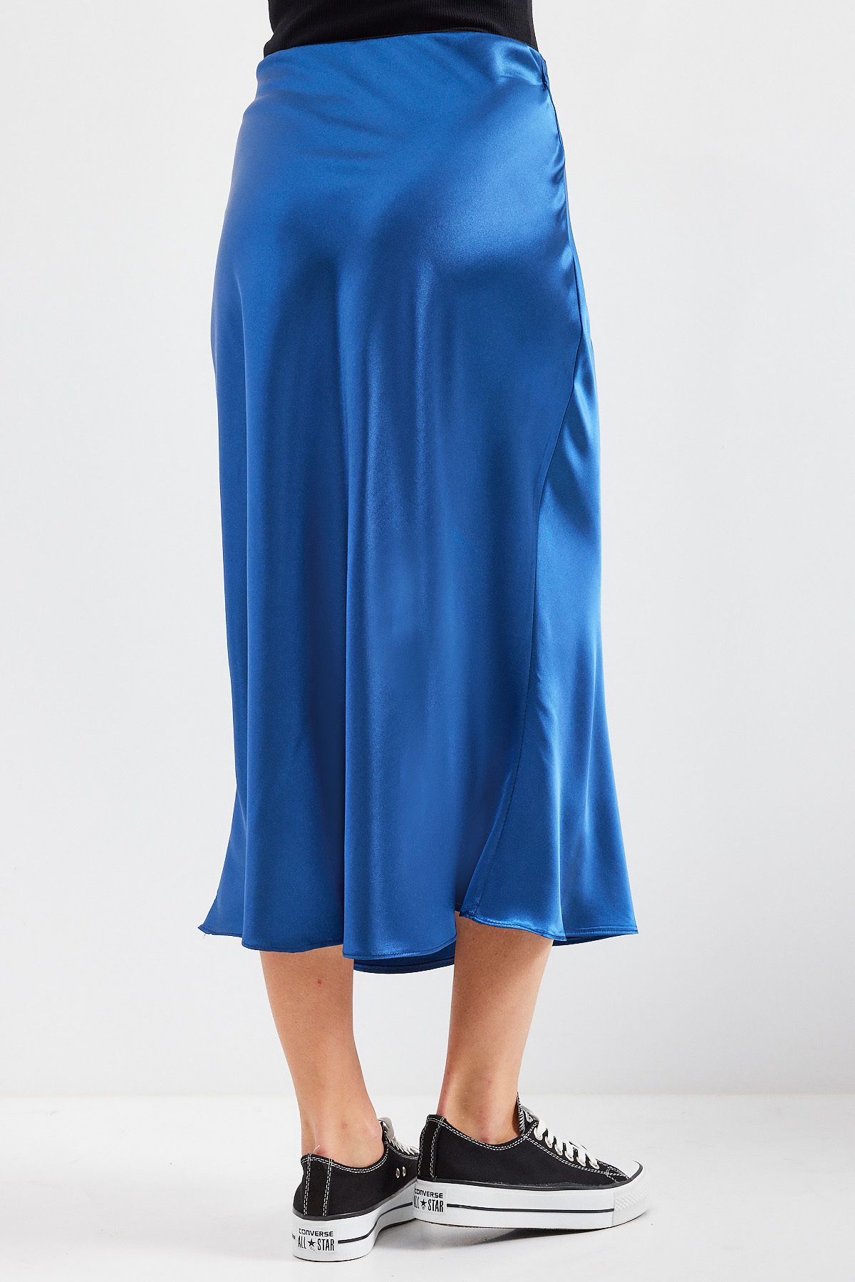 Bigdart-15806 Model Satin Saks Skirt 6