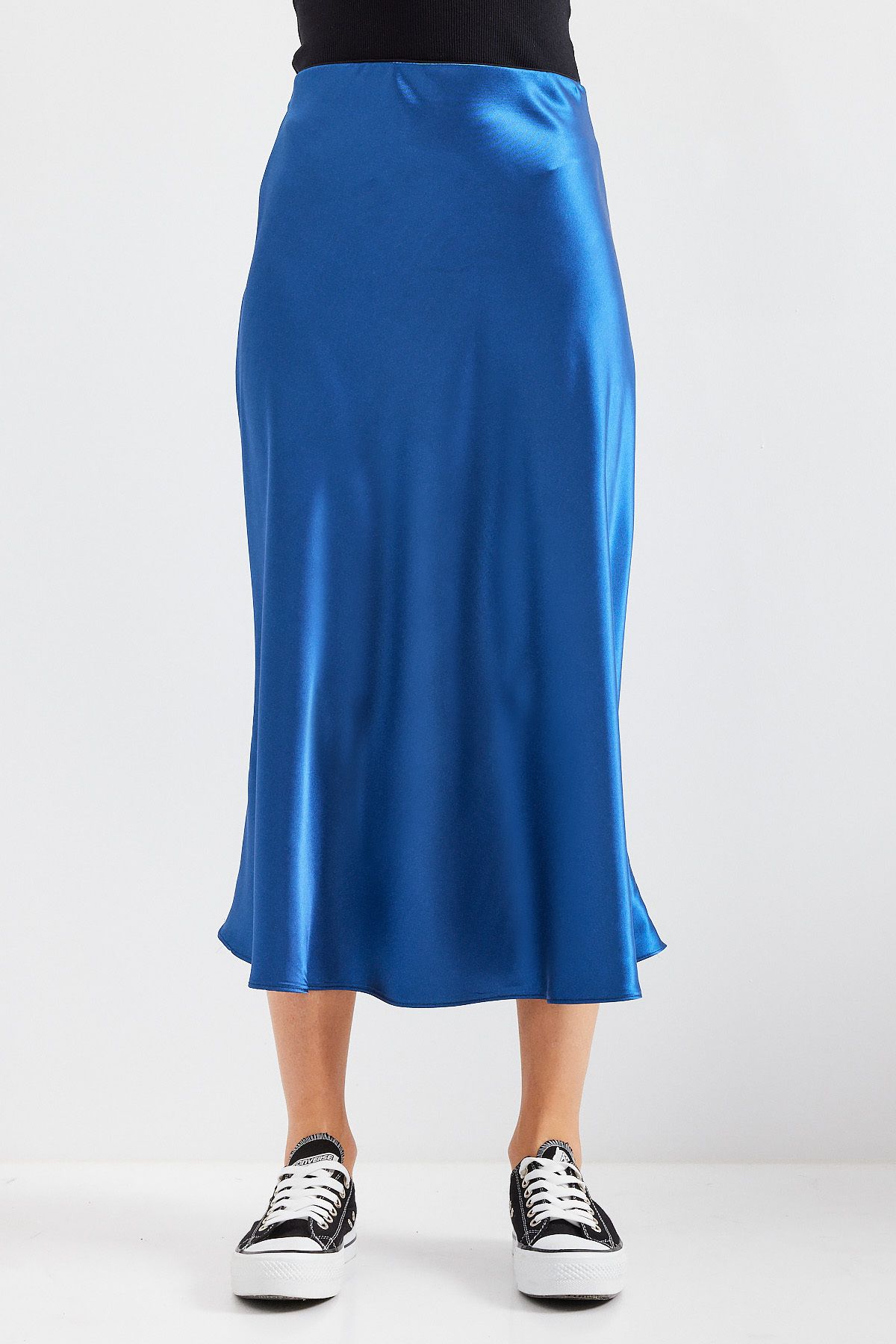 Bigdart-15806 Model Satin Saks Skirt 2