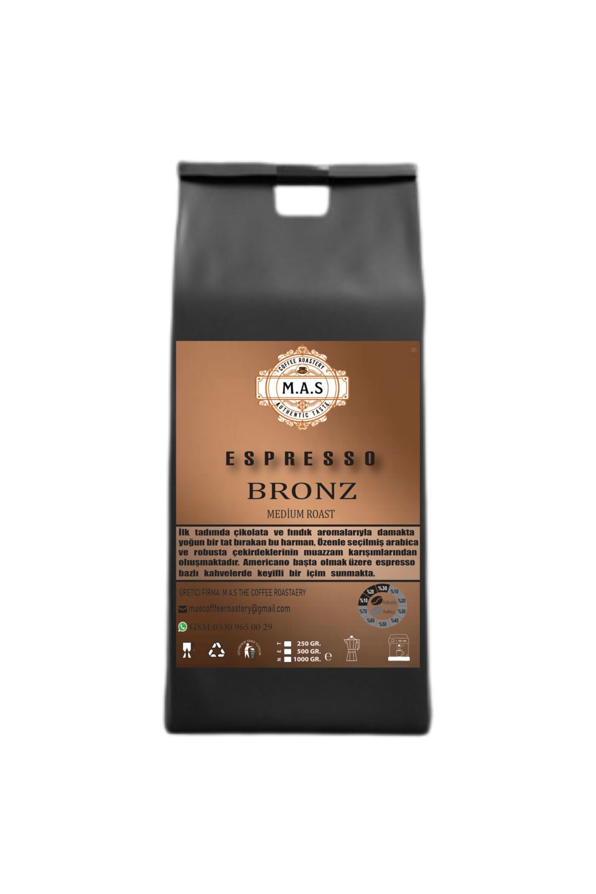 M.A.STHECOFFEEROASTERY1KgEspressoBronzBlend(ÇEKİRDEKVEYAÖĞÜTÜLMÜŞ)Kahve.