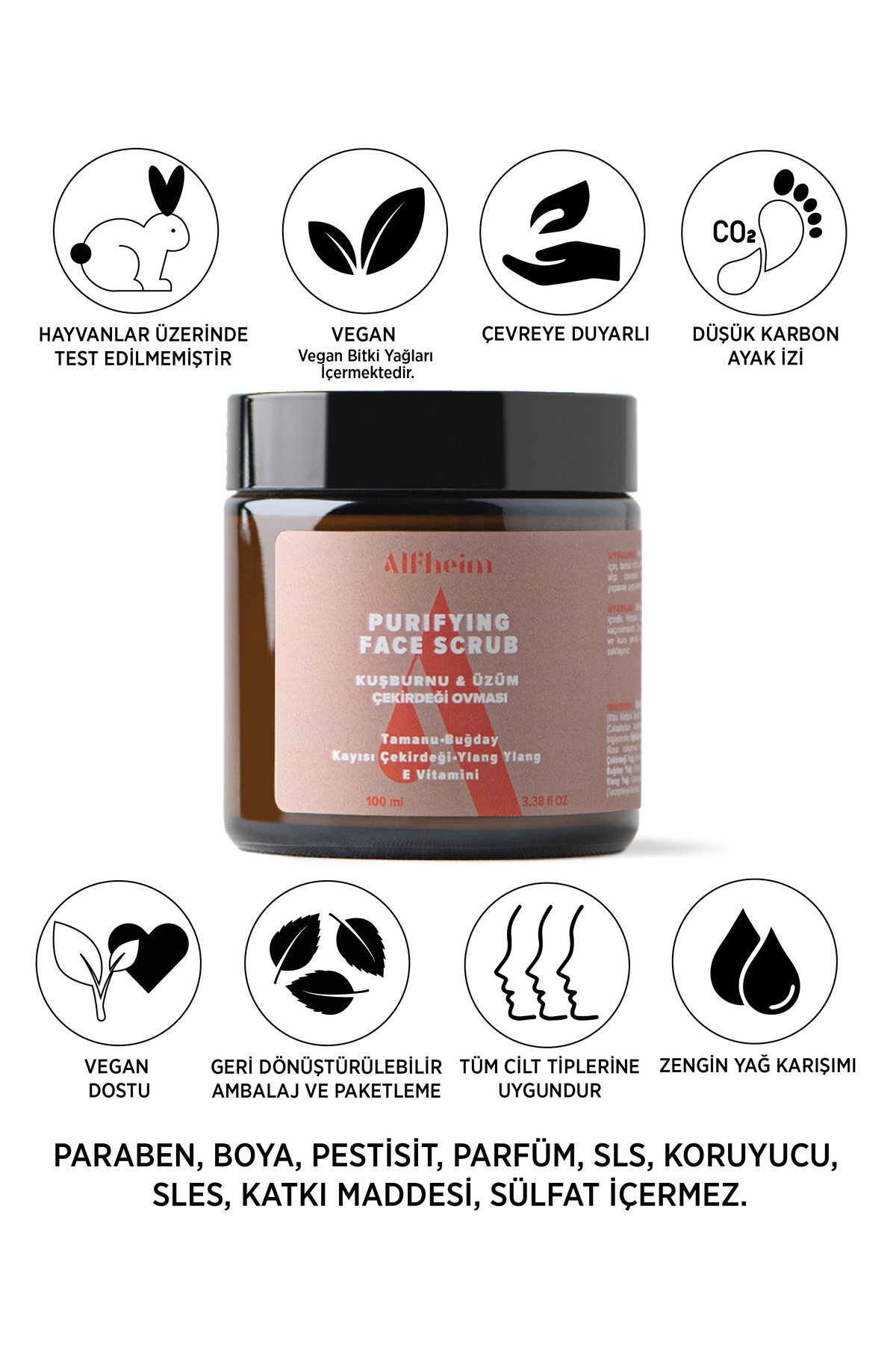 Purifying Face Scrub/ Arındırıcı Yüz Ovması /hücre Yenileyici/ / Sivilce Karşıtı/100 ml — 600