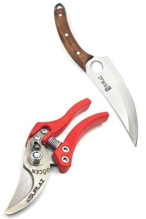 SürLaz Bağ Bahçe Budama Makası Kırpma Makası Outdoor Bıçak 2'li Set