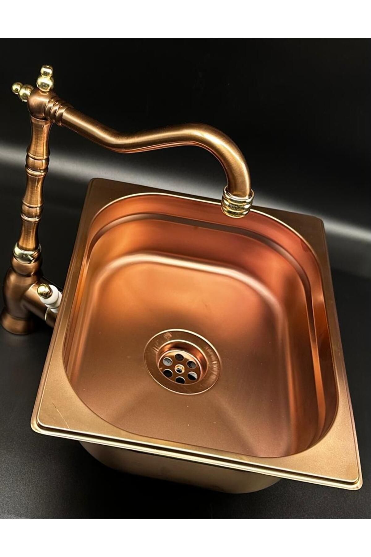 KMM MARİNE 26.5 X 32.5 X 10 Cm Evye - Bakır Kaplamalı