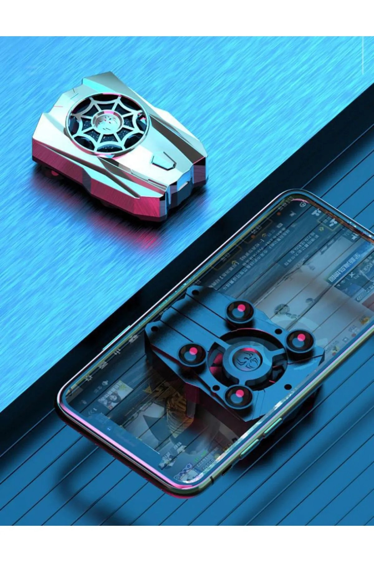 Telefon Tabletlere Uyumlu Vantuzlu Şarjlı Telefon Soğutucu Fan 3