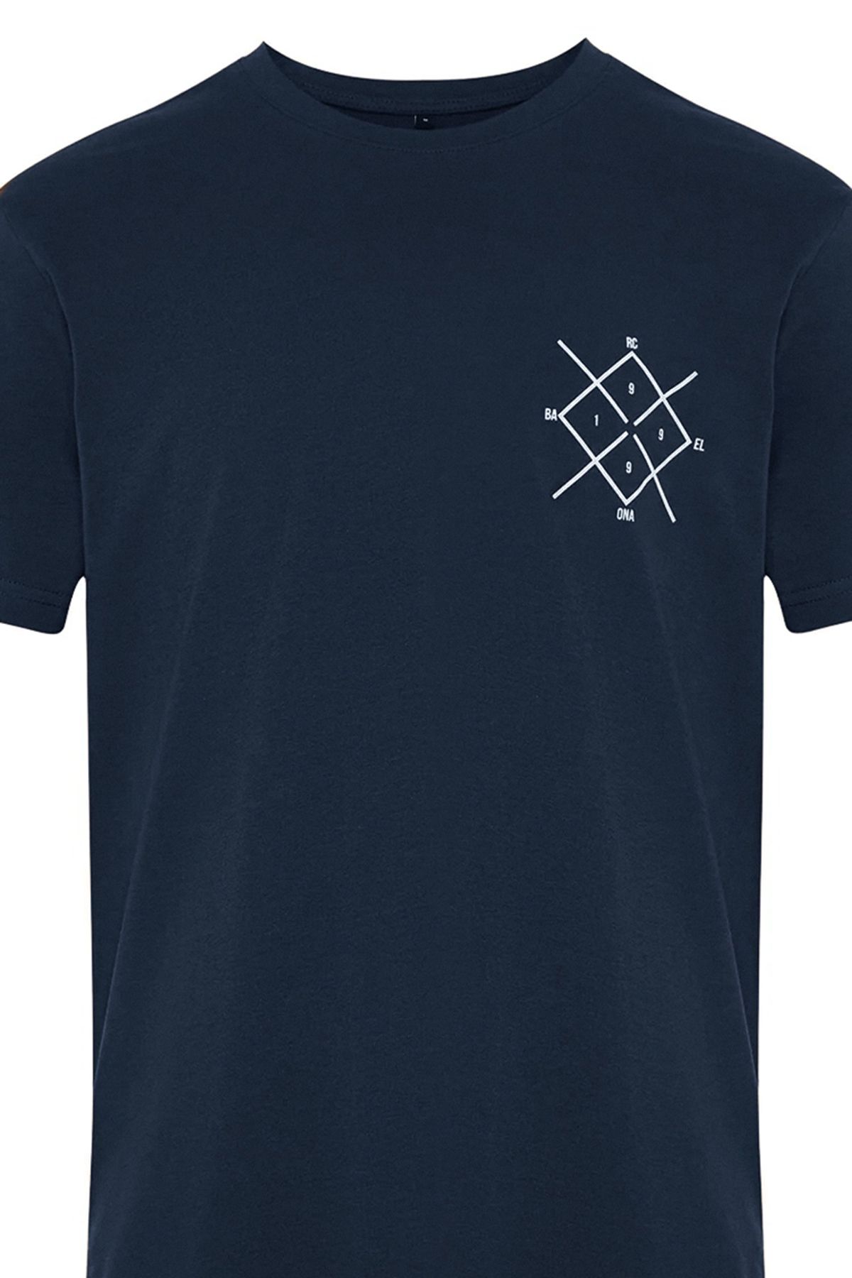 Trendyol Collection-Sötétkék normál/normál szabású logóval nyomtatott 100% pamut rövid ujjú póló TMNSS20TS0984 6