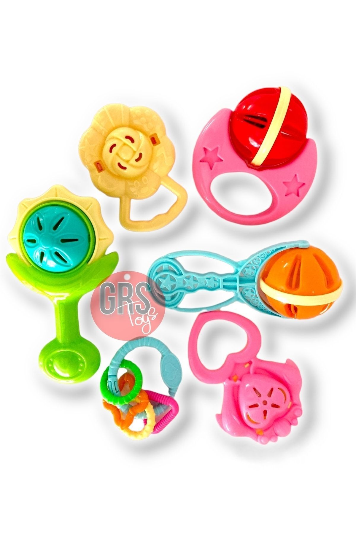 grs oyuncak-Multiple Rattle Set 6 Rattle Set for Babies 3