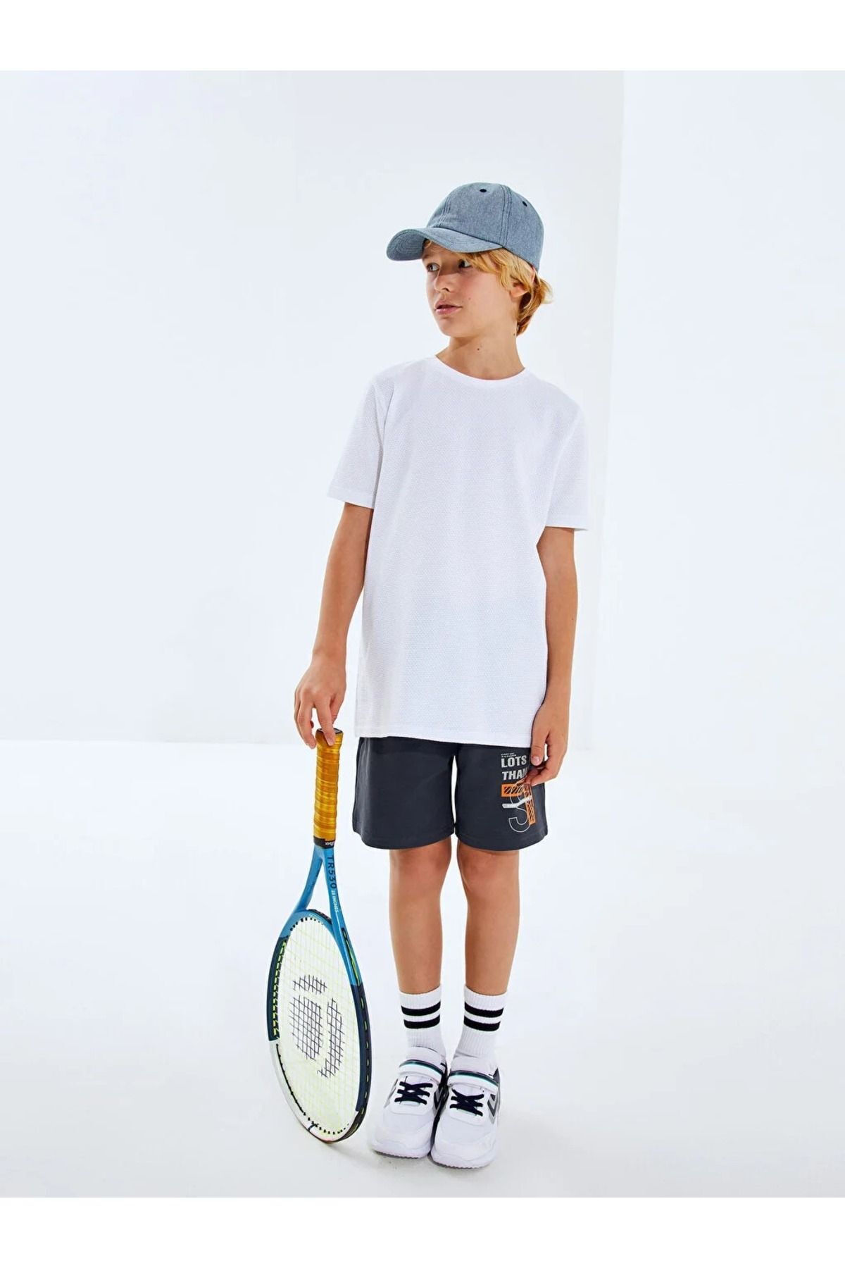 شورت و شلوارک پسرانه خاکستری ال سی وایکیکیLC Waikiki | S4FO25Z4 - VFB اورجینال - تصویر 2