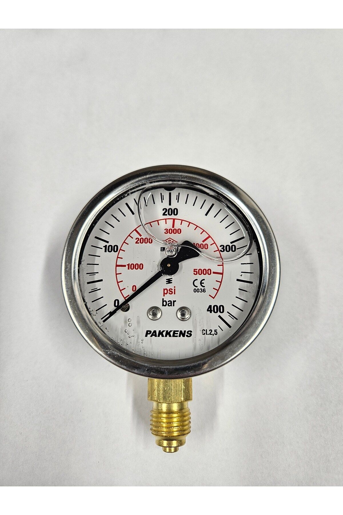 Pakkens ÇAP 63 ALTTAN 400 BAR GLİSERİNLİ MANOMETRE