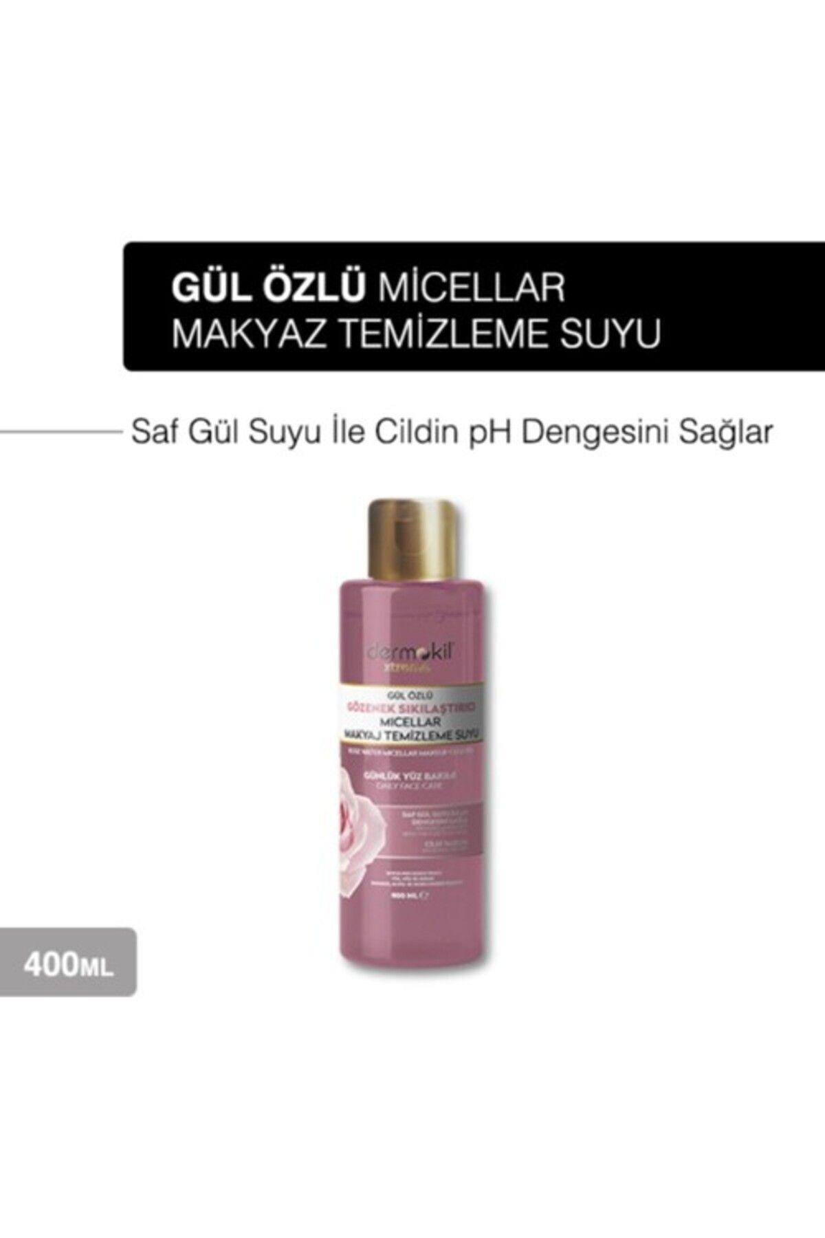 Dermokil-Rose Extract Pore Firming Micellar Makeup Cleansing Water 400 ml8697916011194 8