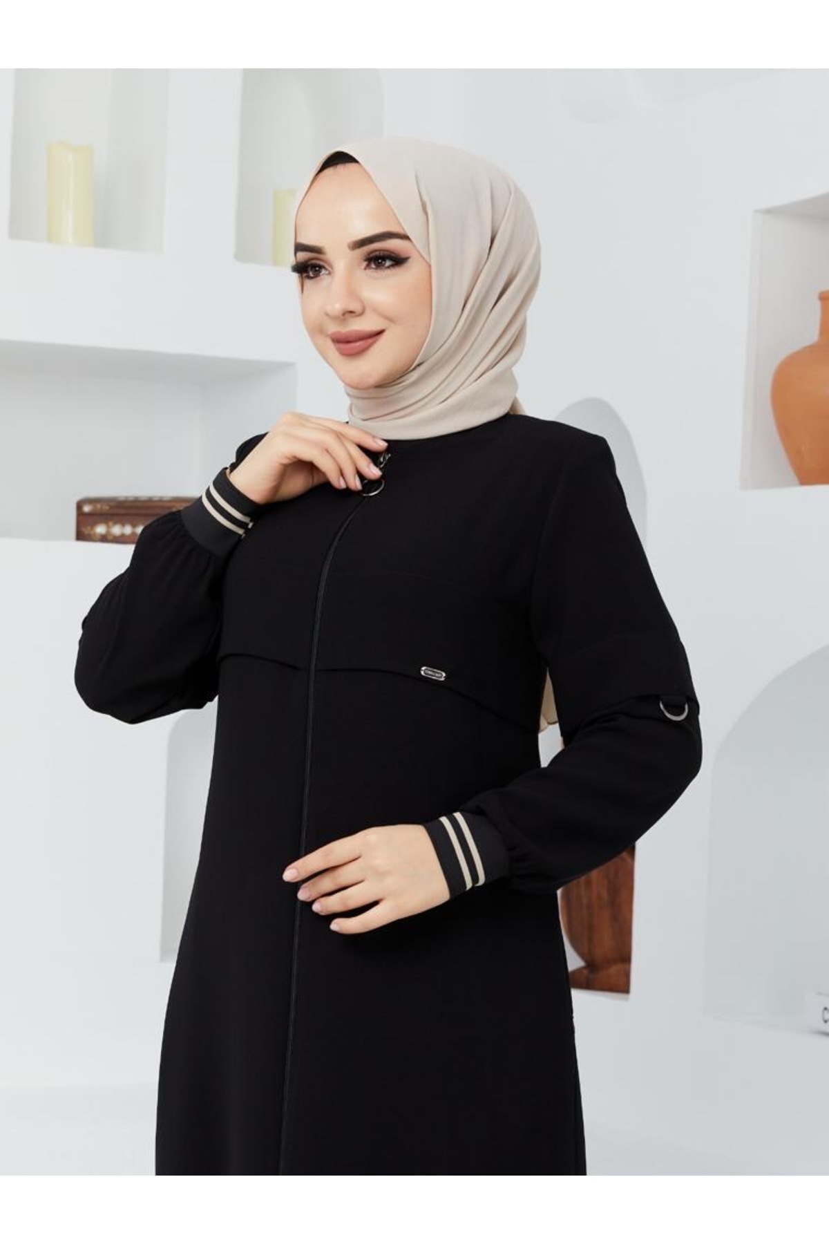 SARİAL GİYİM SPOR TARZ GENÇ KOLLARI RİBANALI D TOKALI TREND YAZLIK FERACE