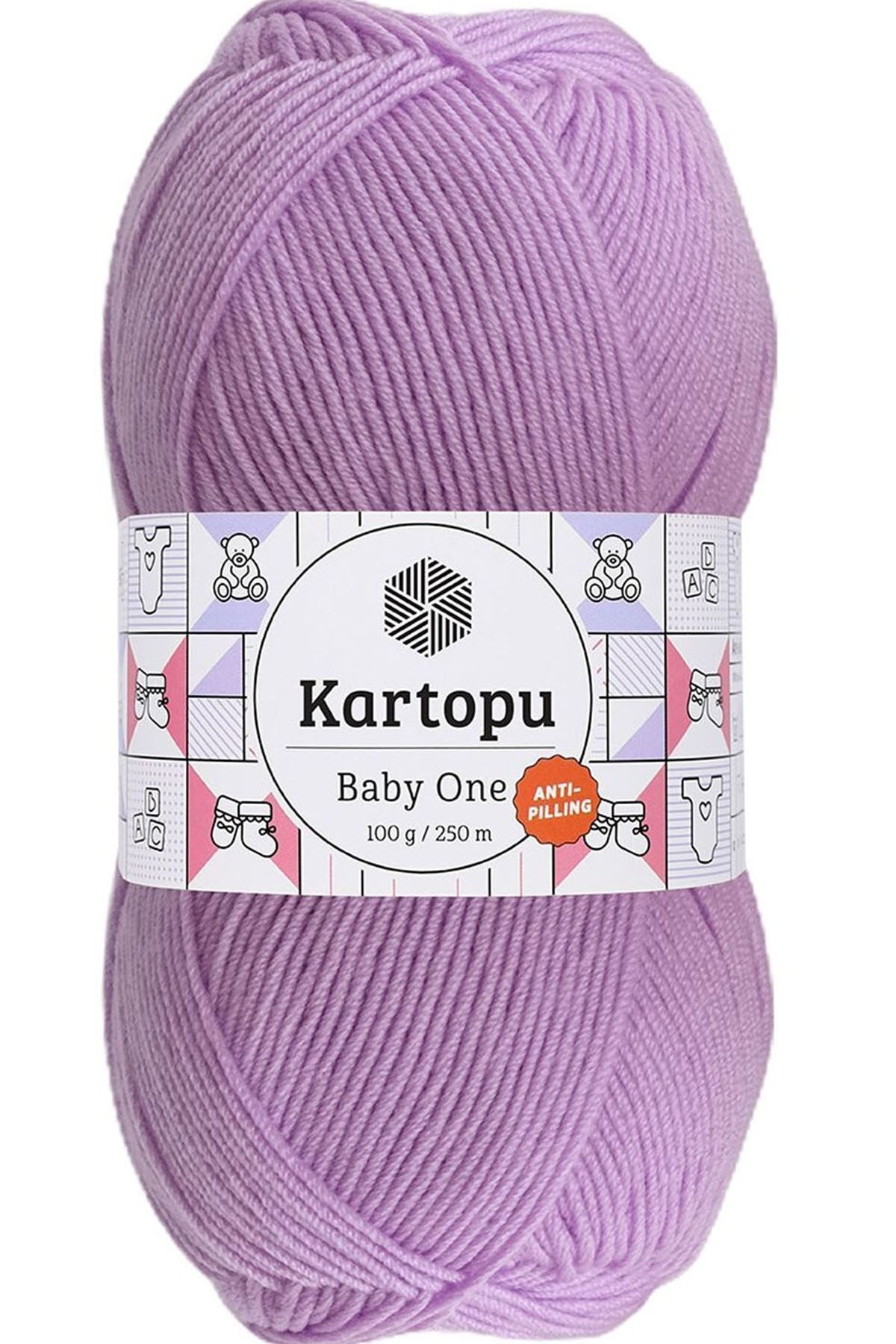 Genel Markalar Baby One K739 (lila) Anti-pilling El Örgü Ipi / Yünü 1 Adet