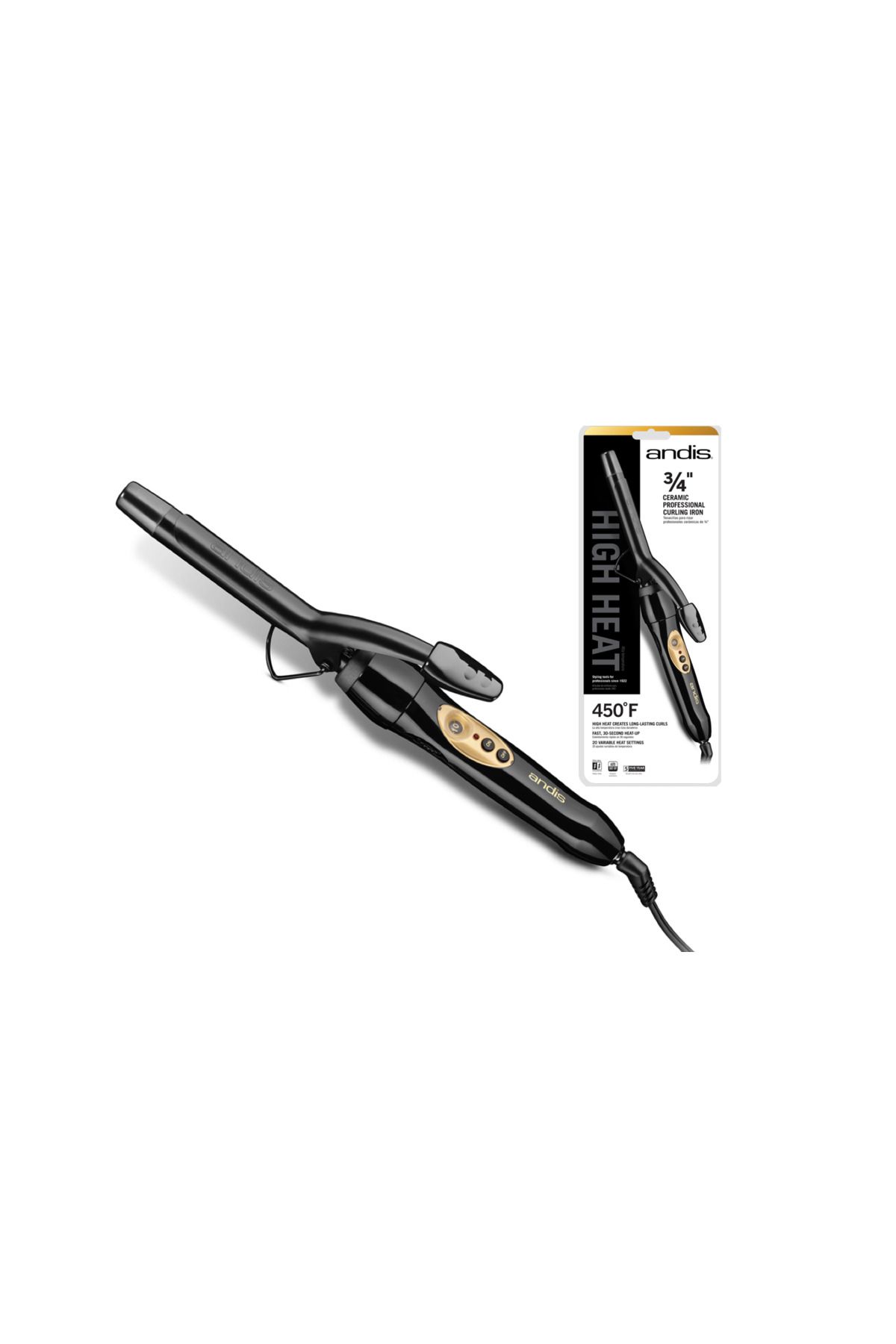 Andis 22 mm Ceramic Professional Hair Curling Iron 235 Degrees Trendyol