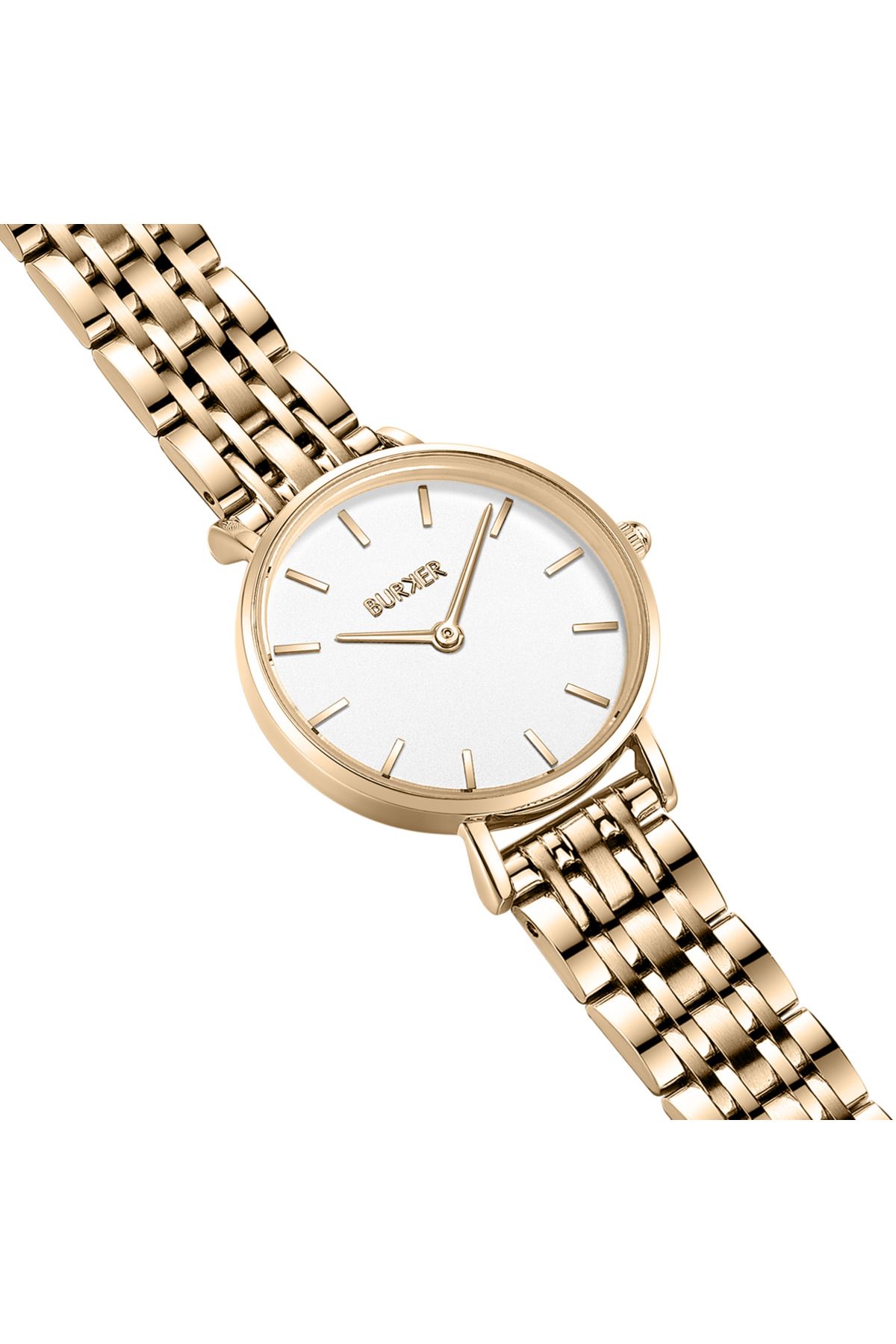 Burker-Damenuhr Ruby Petite Gold Weiß 3