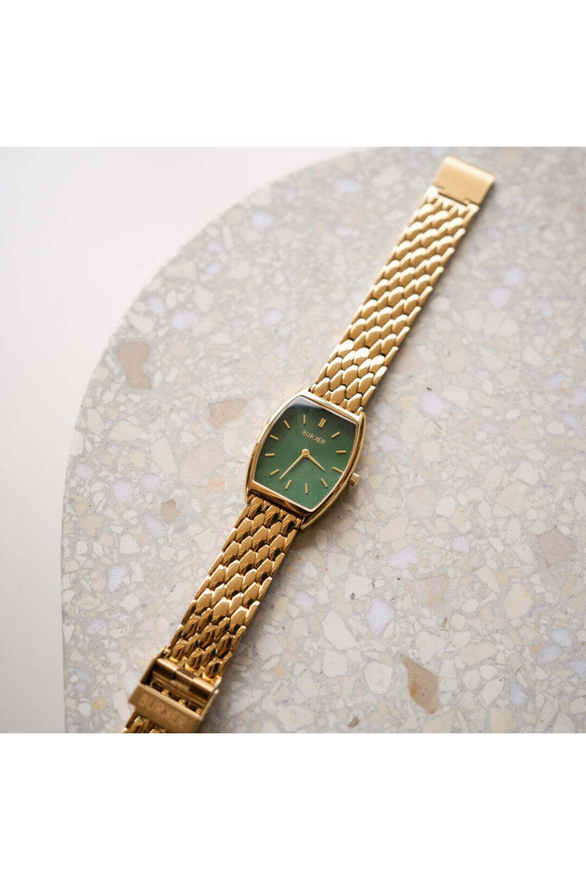 Burker-Damenuhr Grace Gold Grün 5