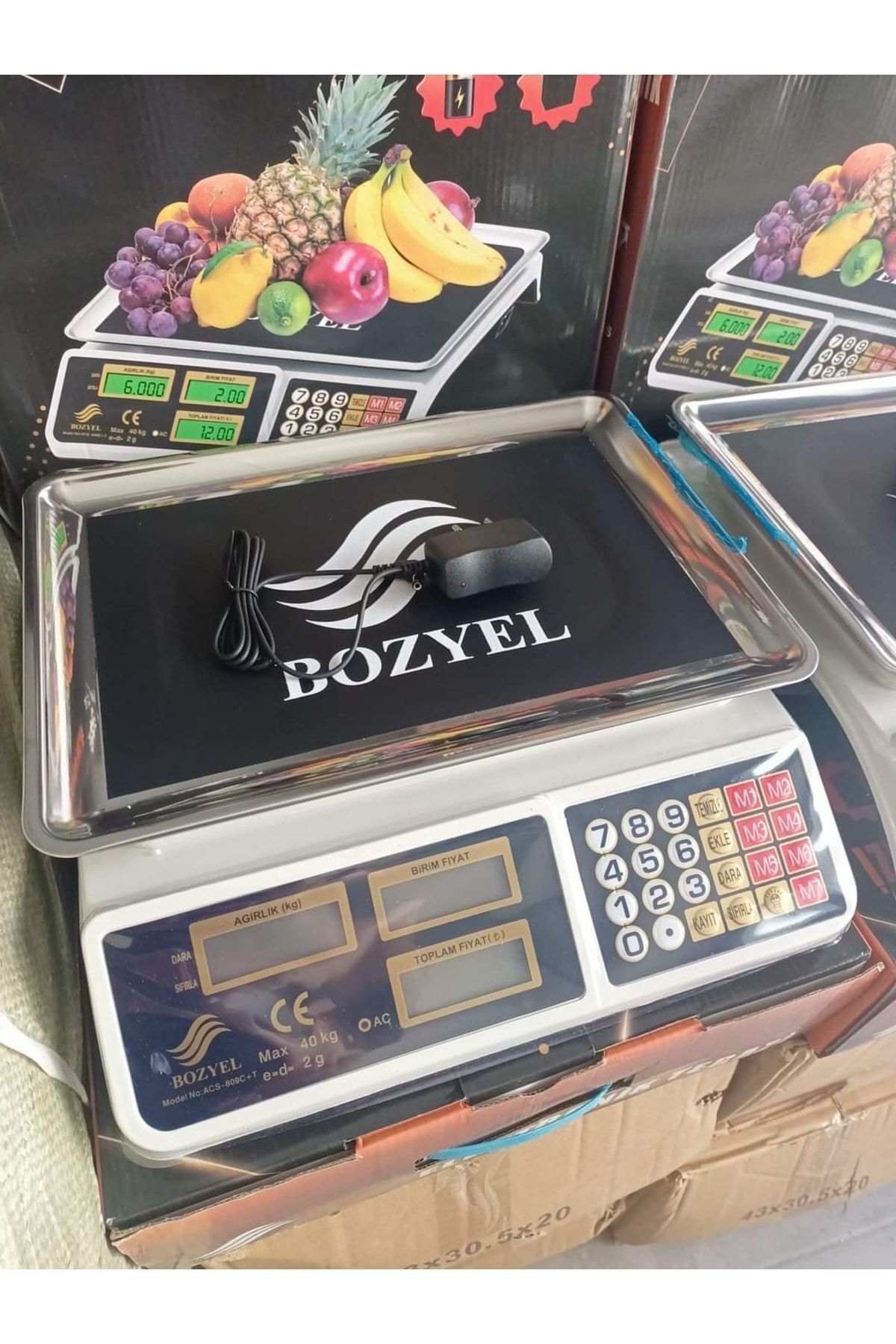 bozyel 40 Kg-2 Yıl Garantili-kırılmaz Taban-şarjlı Terazi-2 Yıl Garantili