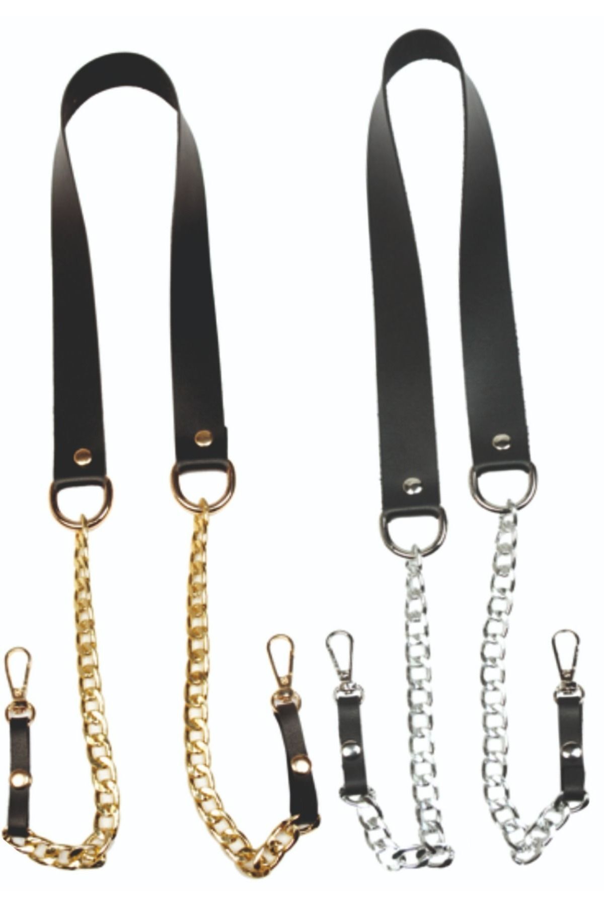 Bow Model Faux Leather Chain Set - Length 120 Cm (Set of 2)