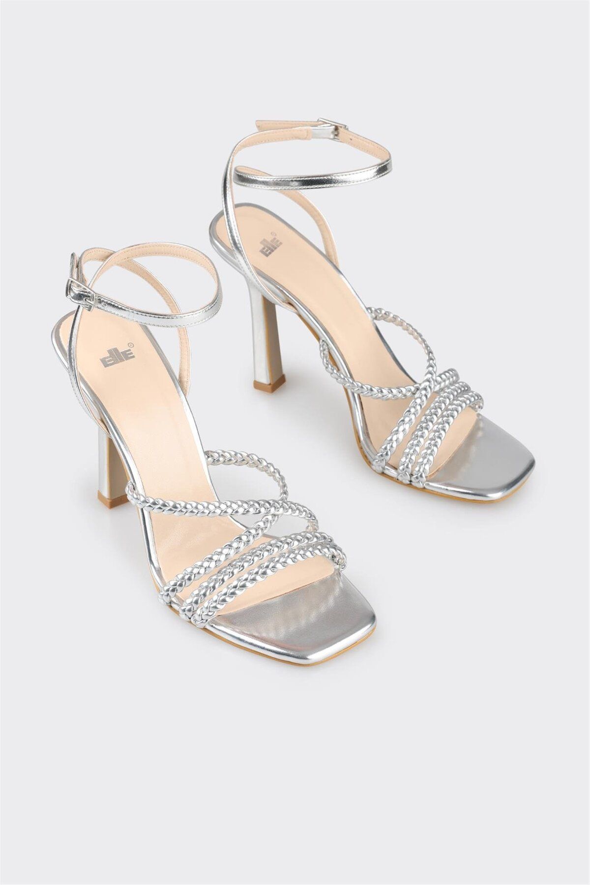 Elle Shoes-Lame Women's Heeled Sandals 2