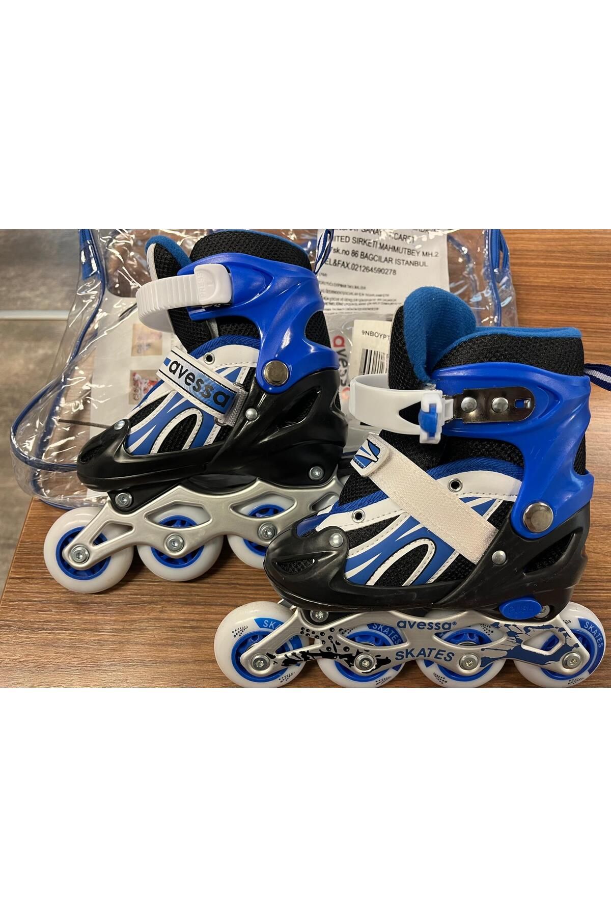 اسکیت کودک آبی دخترانه و پسرانه بچگانه بچه های پویا Avessa Blue Decathlon