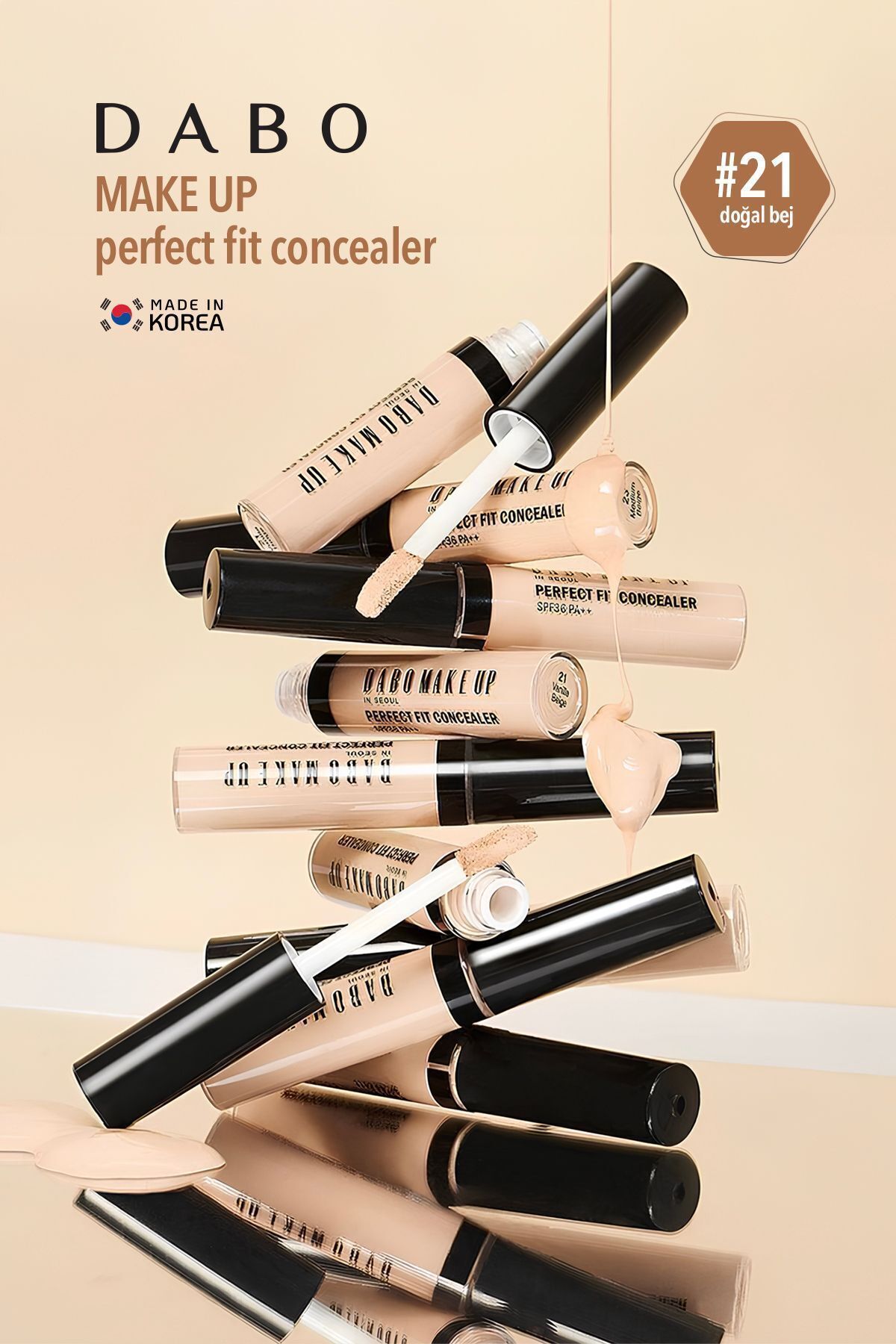 Dabo-Vanilla Beige Concealer -#21 Perfect Fit Make Up 5ml Made In Korea 4