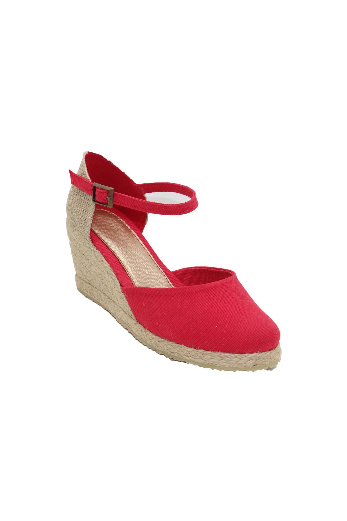 صندل زنانه قرمز GokceKundura06 | model7 sandalet اورجینال - تصویر 6