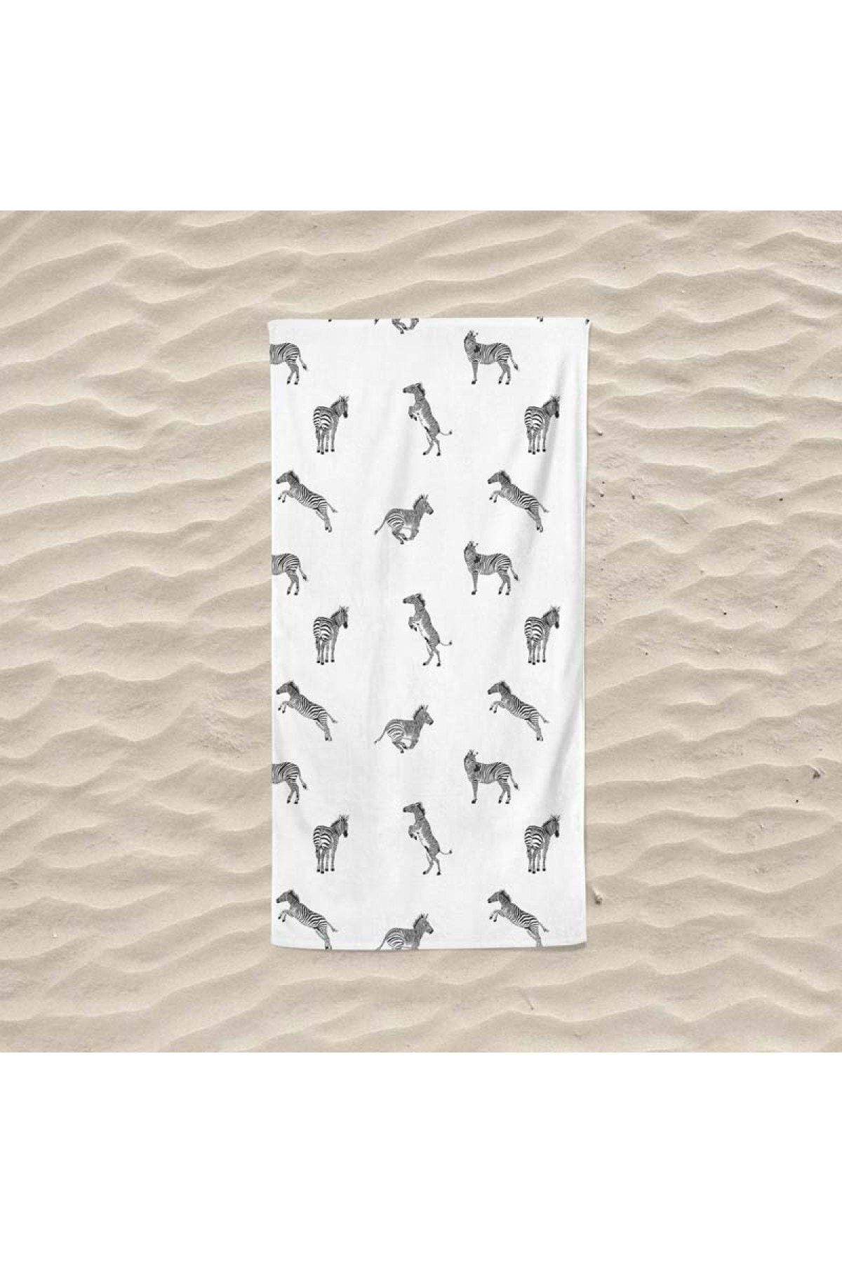 Evmila-Digital Printed Multiple Zebra Sea and Beach Towel 1
