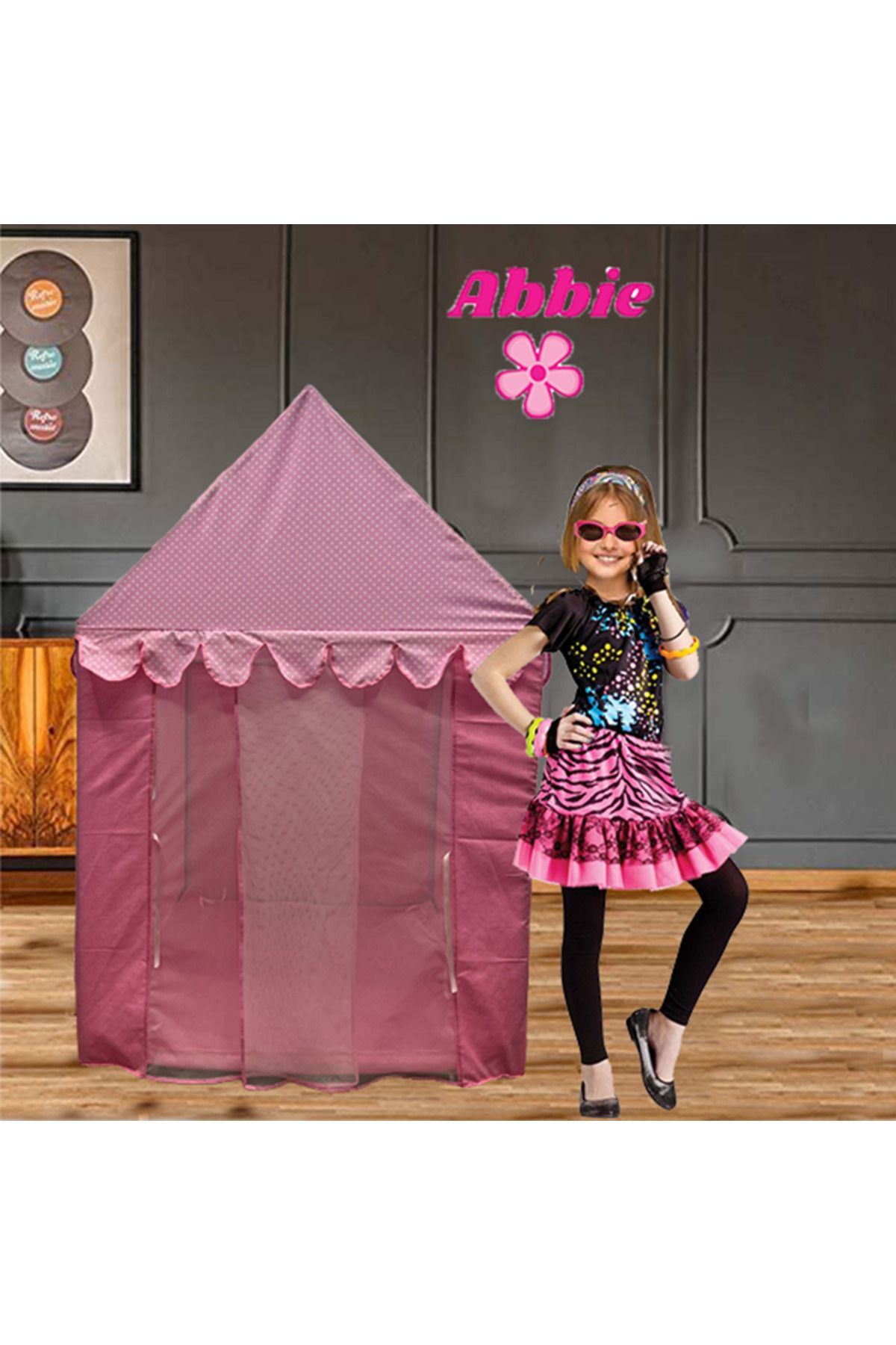 Abbie Fashion XL RÜYA Oyun Çadırı Pembe bzi fotoğrafı 3 (önizleme)