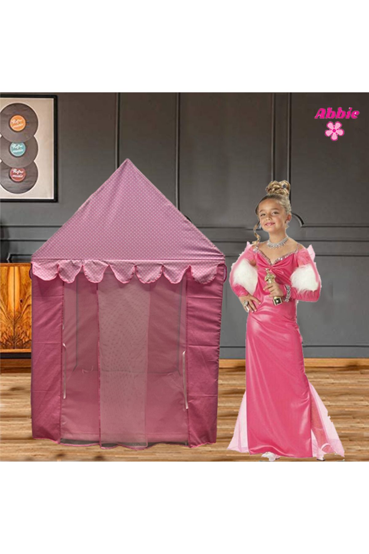Abbie Fashion XL RÜYA Oyun Çadırı Pembe bzi fotoğrafı 2 (önizleme)