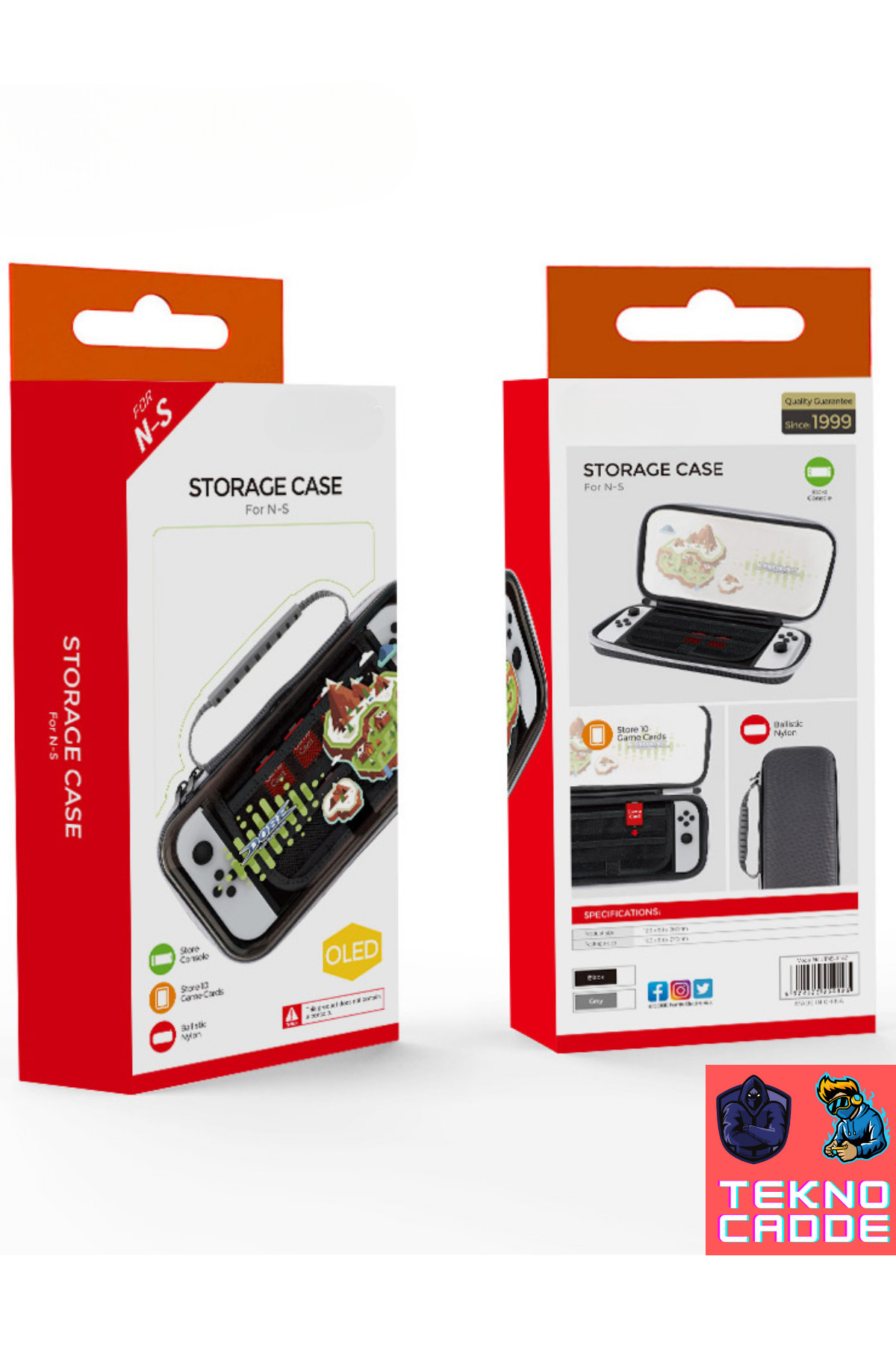 TNS1157 Nintendo Switch/Switch OLED Game Kart Hazneli Koruyucu Portatif Seyahat Çantası 5