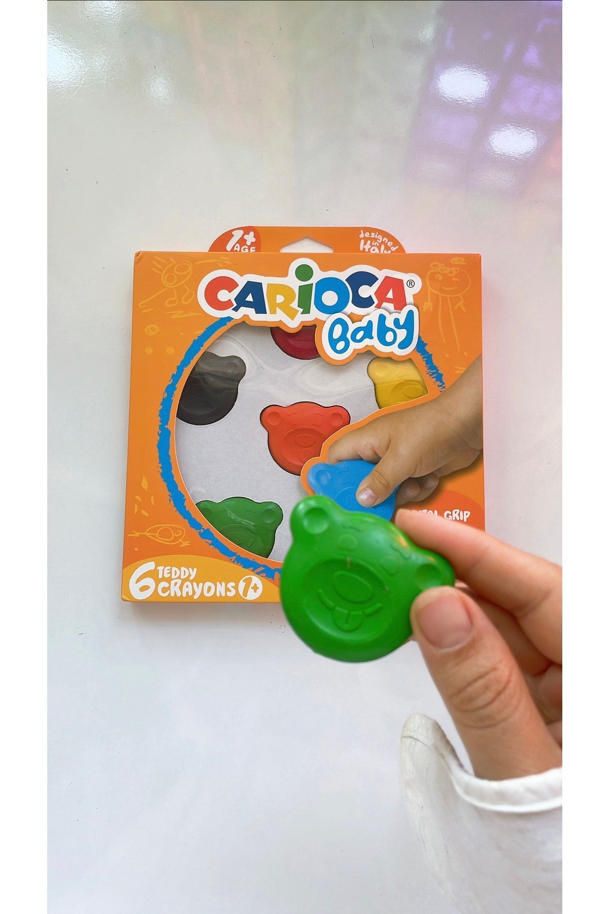 مداد شمعی پاستل چند رنگ رنگهای شمع به شکل عروسکی با 6 قطعه Carioca