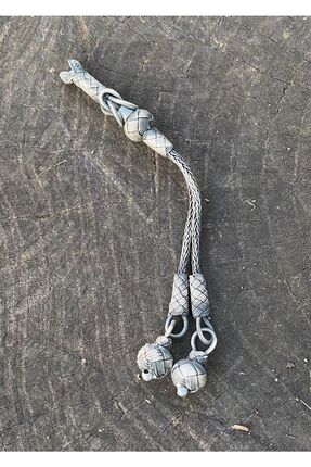 KAZZAZE Top Ucu Oksitli Gümüş Ikili Püskül