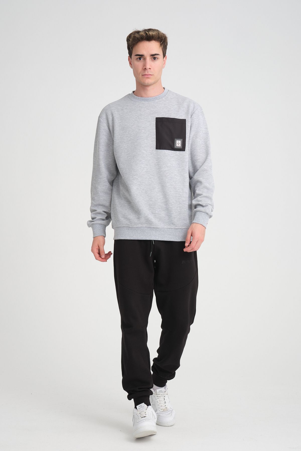 Erkek Yumuşacık Kumaşlı Oversize Fit Yuvarlak Yakalı GİRİ Sweatshirt