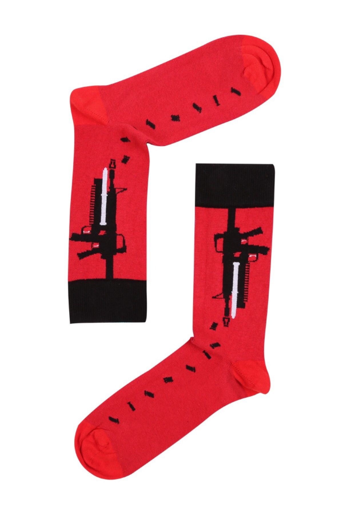 جوراب چند رنگ مردانه جورابهای قرمز RED اورجینال The Socks Company