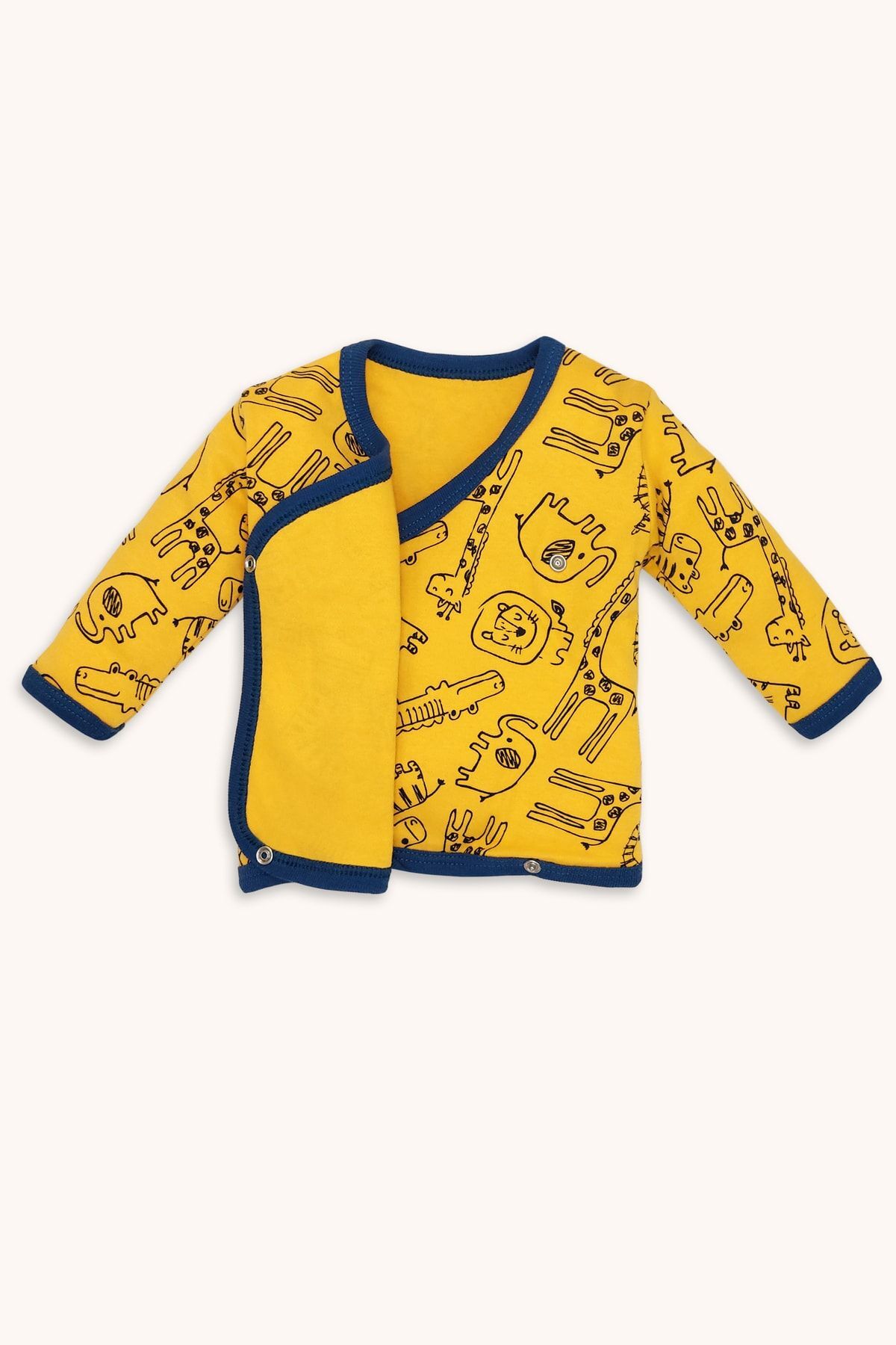 bebizu Zürafa Baskılı Şapkalı Fularlı Kendinden Patikli Pantolon 4'lü Set fotoğrafı 2 (önizleme)