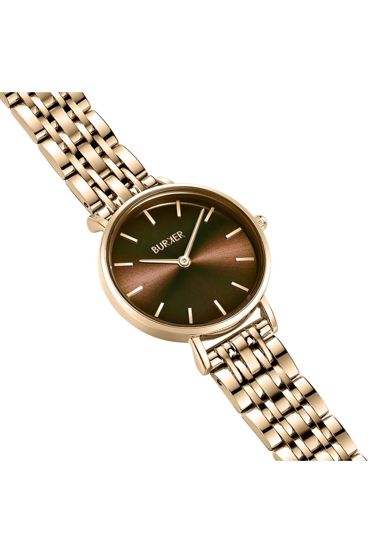 Burker-Damenuhr Ruby Petite Gold Braun 3