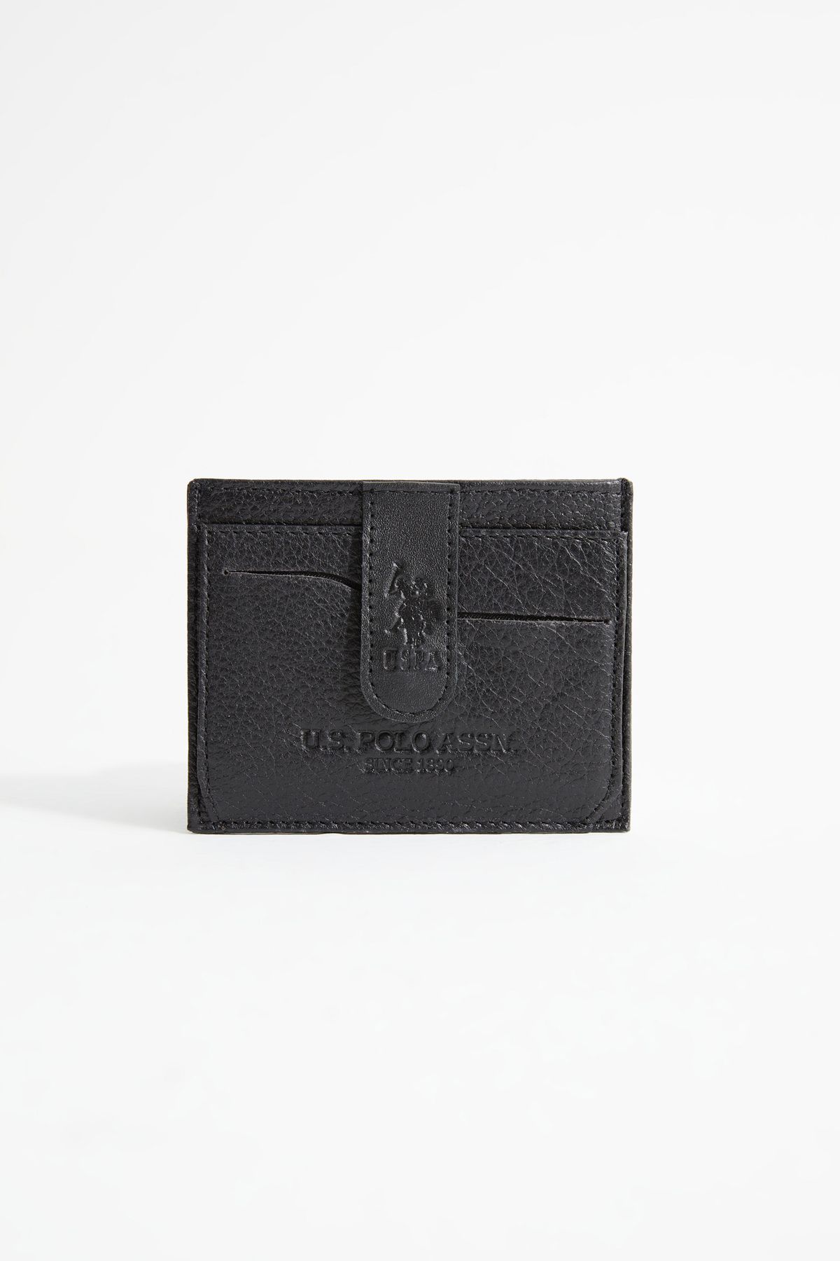 BASE. POLO ASSN. جا کارتی 7607 چرم اصل مشکی U.S. Polo Assn.