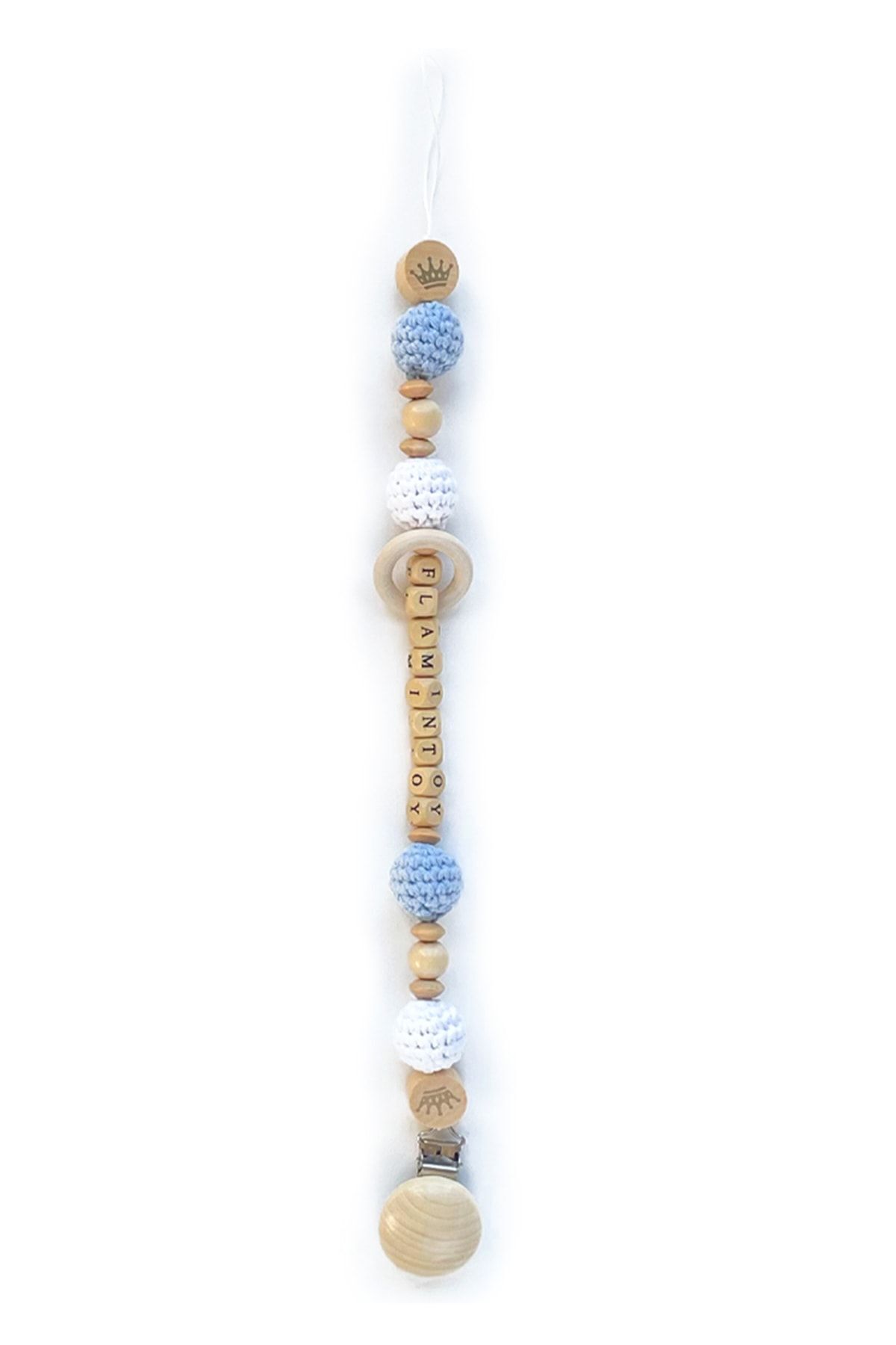 flamintoy Bebek Hediye Seti Uyku Arkadaşı Emzik Zinciri Diş Kaşıyıcı Çıngırak Amigurumi Oyuncak Bebek fotoğrafı 4 (önizleme)