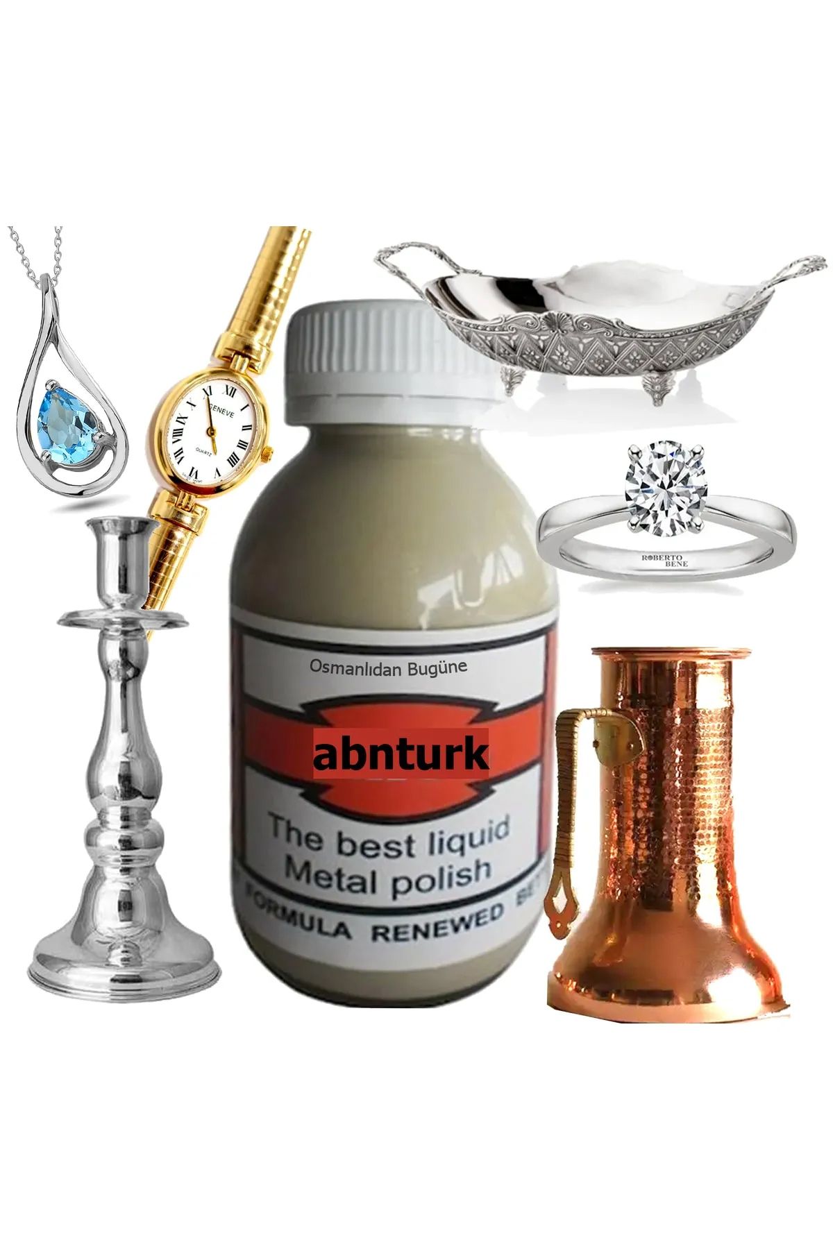 abnturk 2 adet Mucizevi Metal Parlatıcı Kaol Altın Gümüş Bakır Parlatıcı