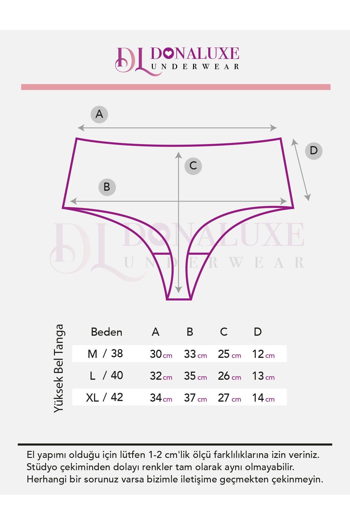 Donaluxe-Red, Skin, Navy Blue, Grey and Black Thong, Soft Cotton 5 Pcs Package 3