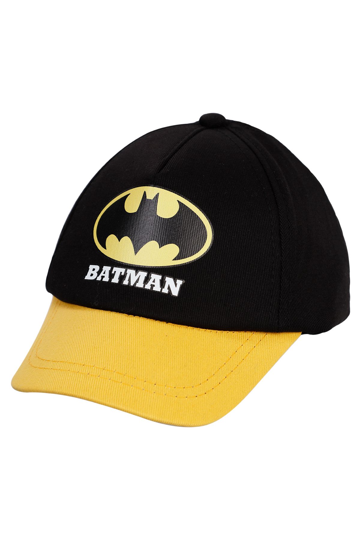 Batman Erkek Çocuk Kep Şapka 2-5 Yaş Siyah-Sarı A6K81233124S1