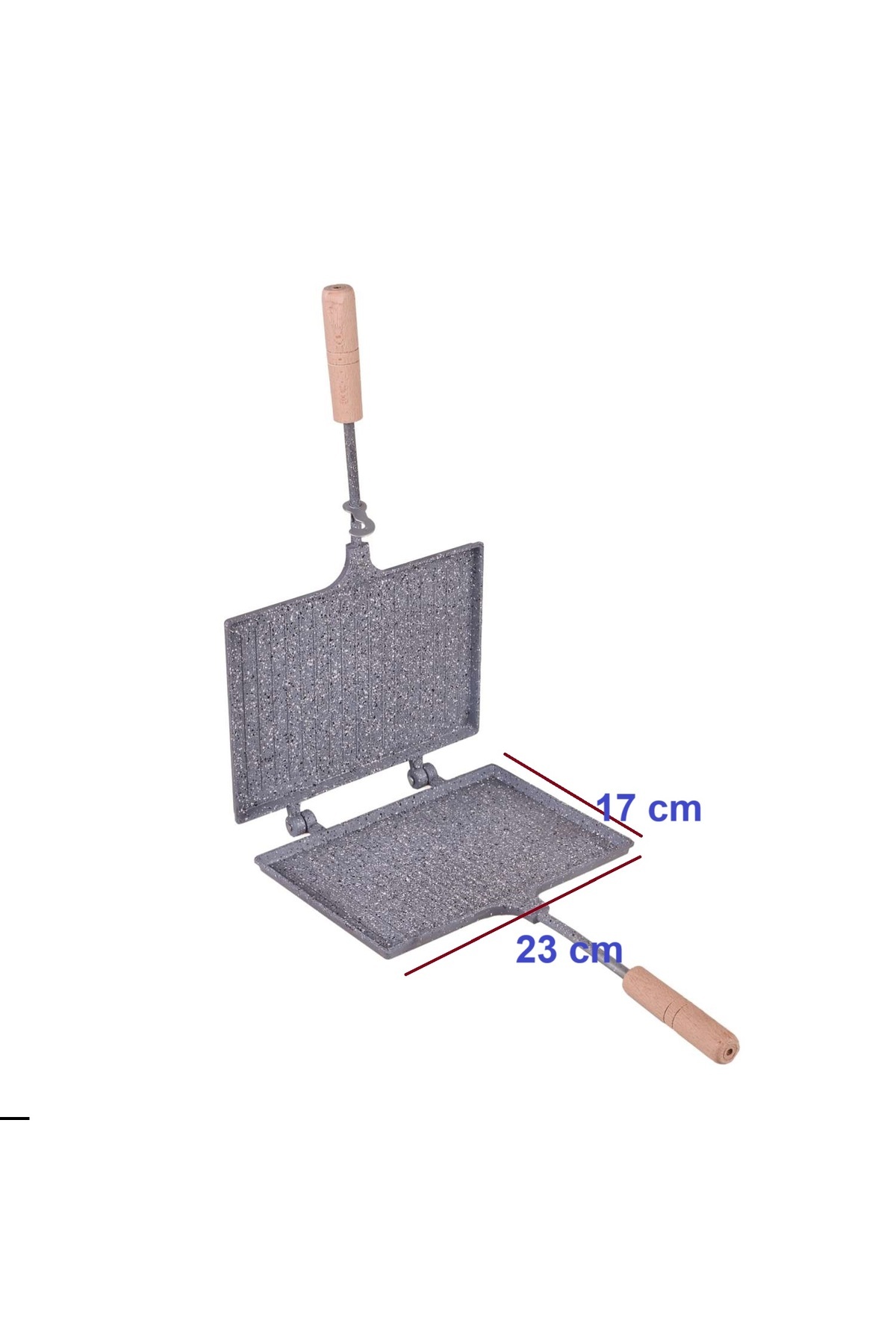 Toptancı Amca Ocak Üstü İç Granit Yapışmaz Kaliteli Tost Makinesi 23x17 cm