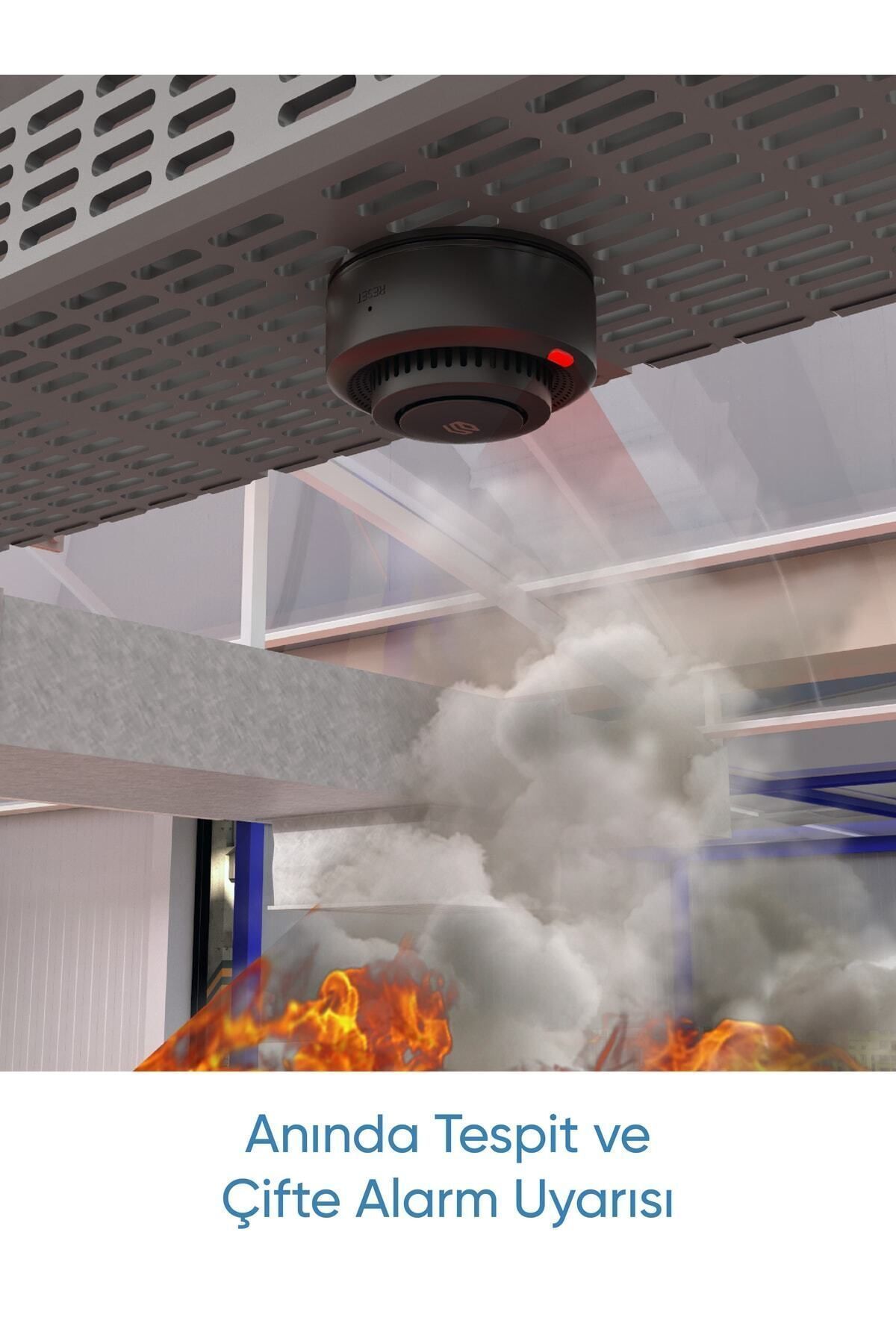 Akıllı Duman Sensörü Wi-Fi Kontrollü ve Gerçek Zamanlı Alarm - 3