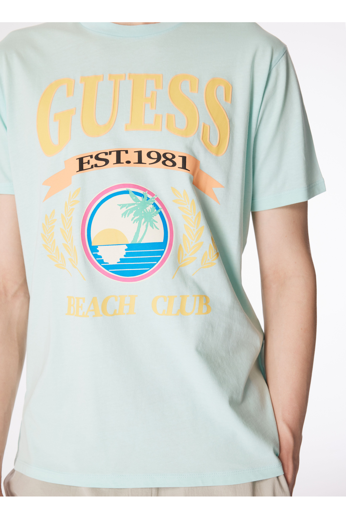 تیشرت مردانه بژ گسGuess | 5003122943 اورجینال - تصویر 4