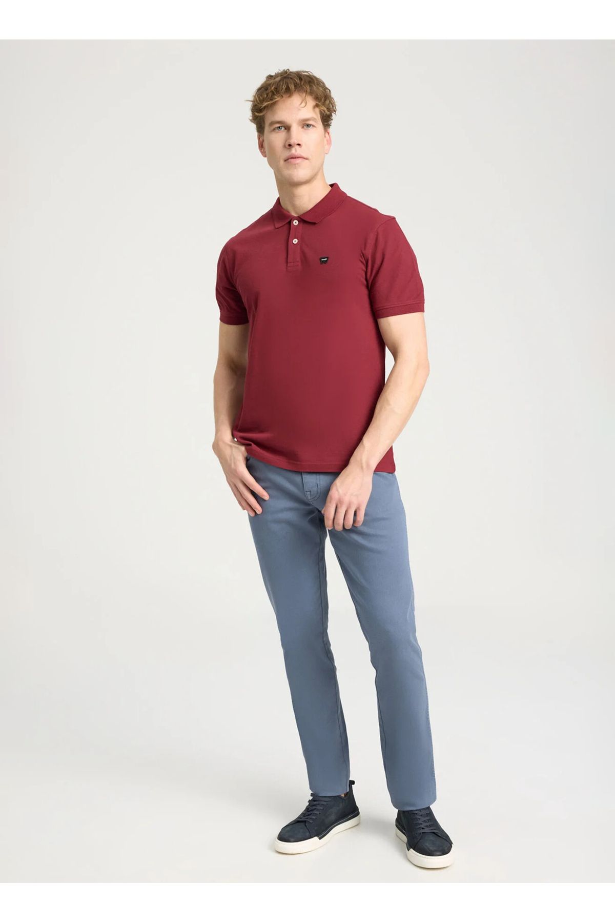 WRANGLER-Koszulka Polo męska - Claret Red, krótki rękaw, W7D5K4Xx2T606 3