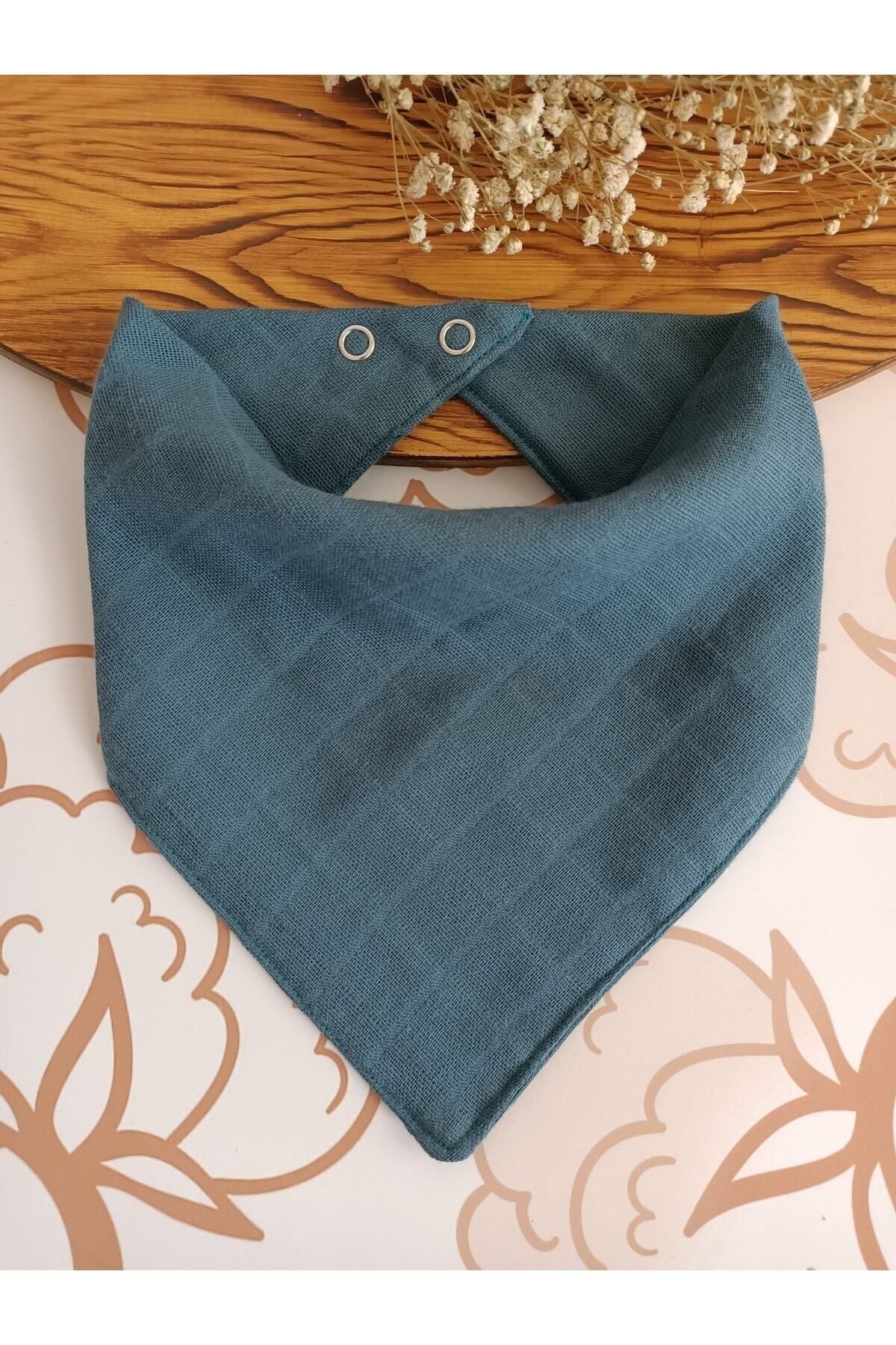 AngelsHug %100 Organik Müslin Çift Katlı Bebek Fuları Yakalık Mama Ve Salya Önlüğü Bez Bez 8 Adet 40 Cm fotoğrafı 5 (önizleme)