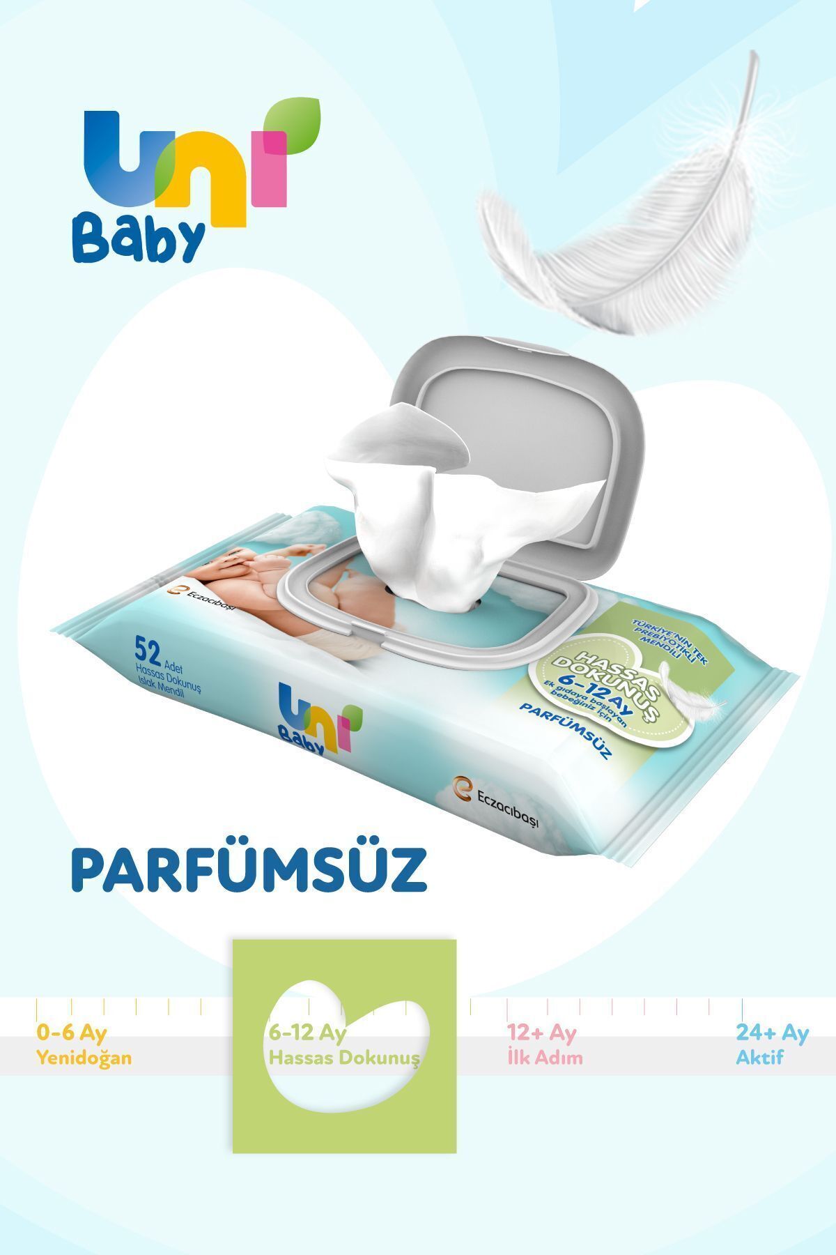 Uni Baby Avantaj Seti - Hassas Dokunuş 12'li Islak Mendil Bebek Şampuanı 700 ml fotoğrafı 3 (önizleme)