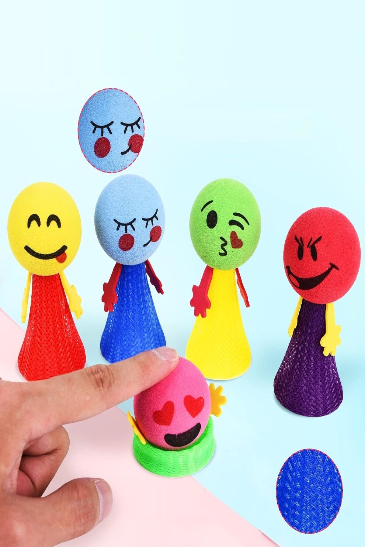 Hyd 10 Adet Zıplayan Emoji Küçük Adam Sıçrayan Zıp Zıp Oyuncak Karne Hediyesi Doğum Günü Hediyesi fotoğrafı 4 (önizleme)