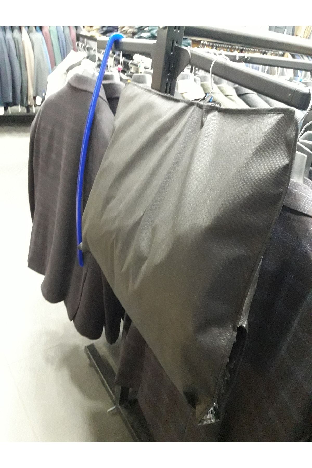 Şeffaf PVC Takım Elbise Kılıfı 5'li Şapkalı 64x100 cm, Koruyucu ve Şık Tasarım