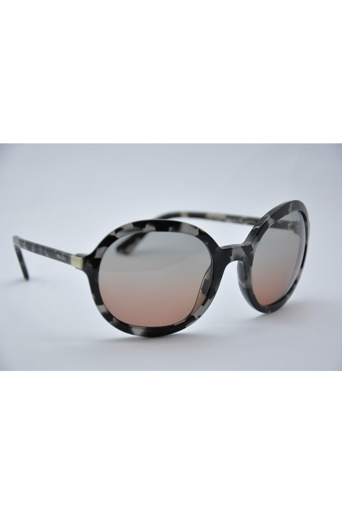 عینک آفتابی خاکستری زنانه بیضی مدل Heritage SPR09VS510756 Prada