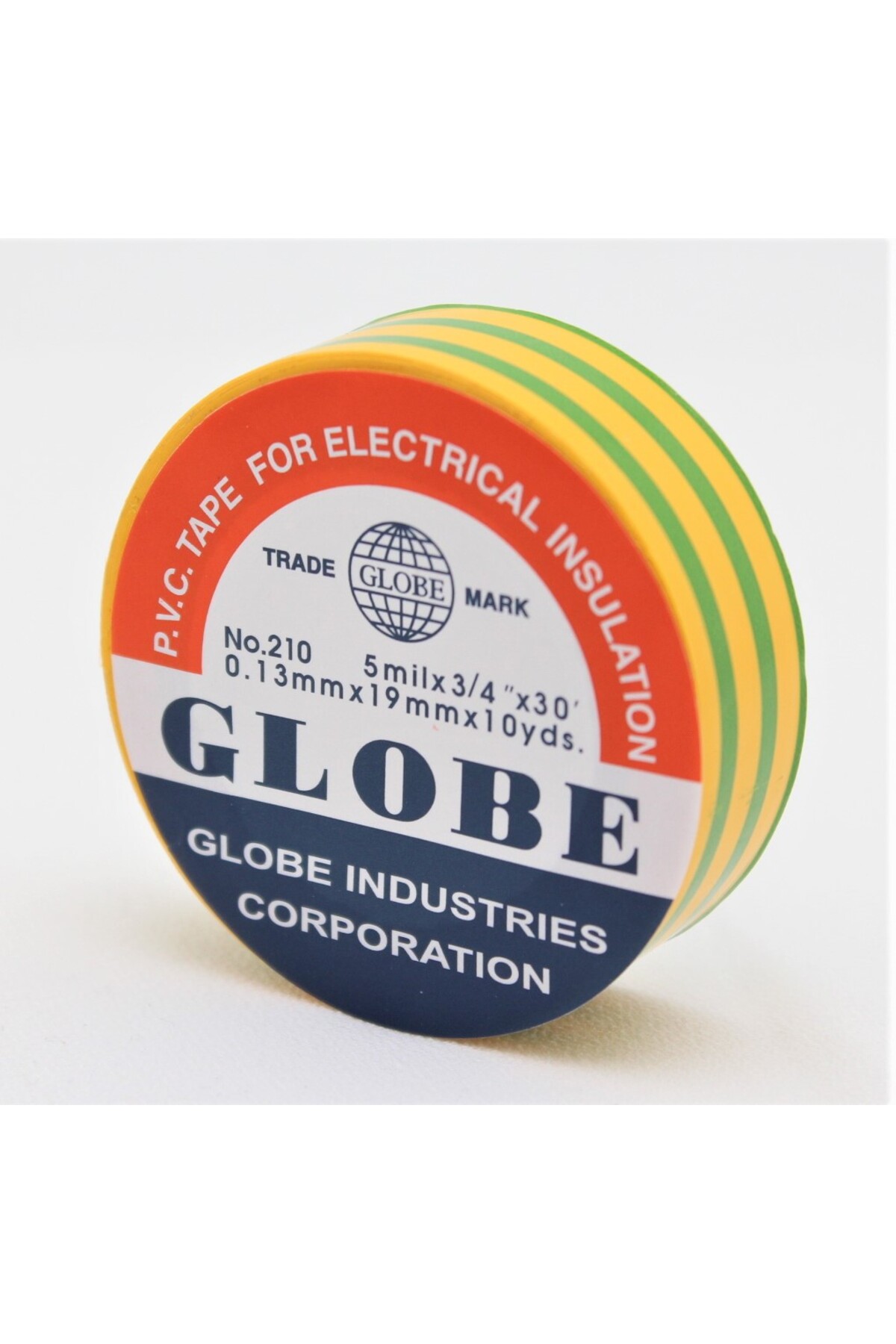 Globe Pvc Elektrik Izolasyon Bant "0.13x19x10yards" (SARI-YEŞİL) (10'LU PAKET)