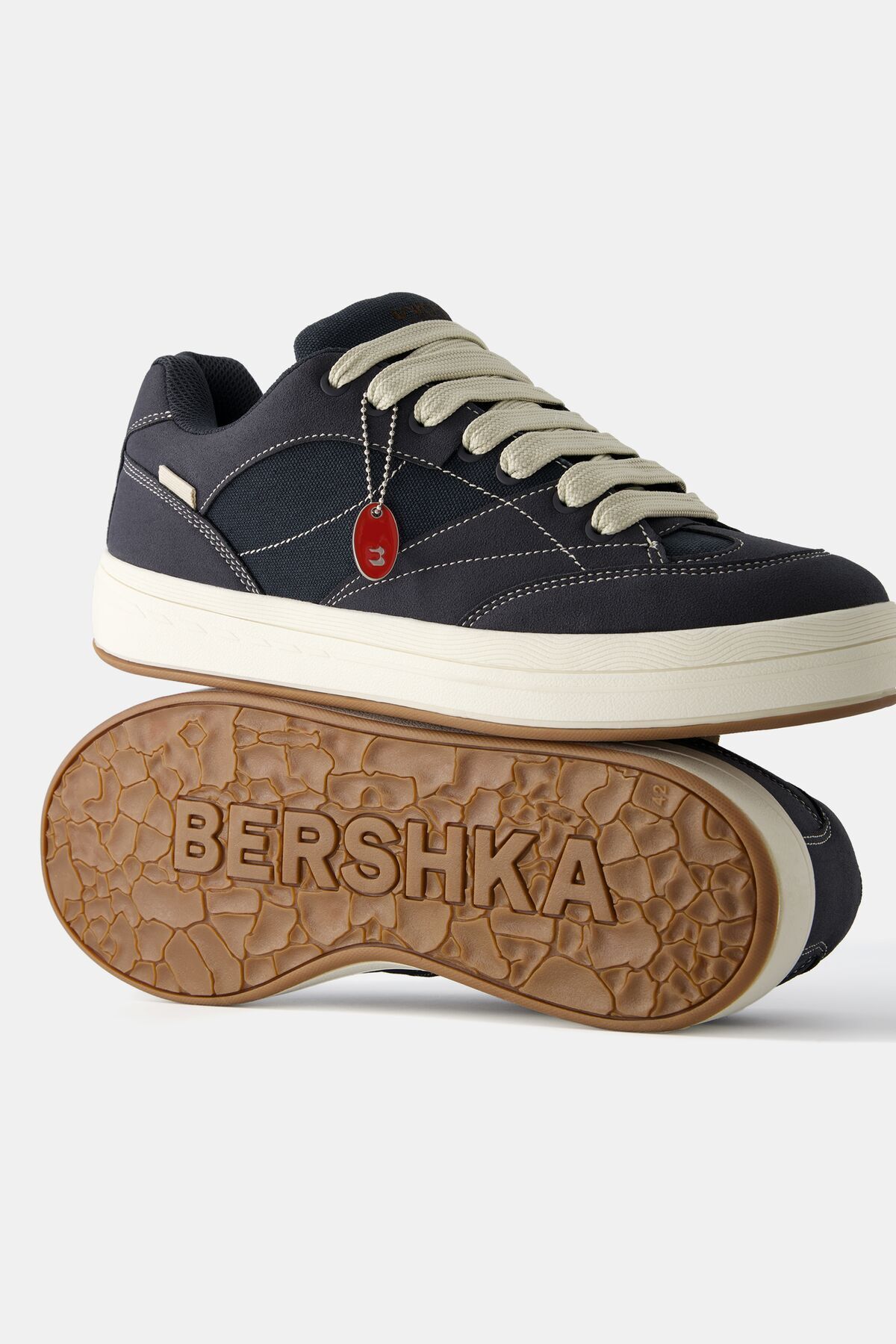 اسنیکر آبی مردانه کفش های ورزشی اسکیت باز Bershka